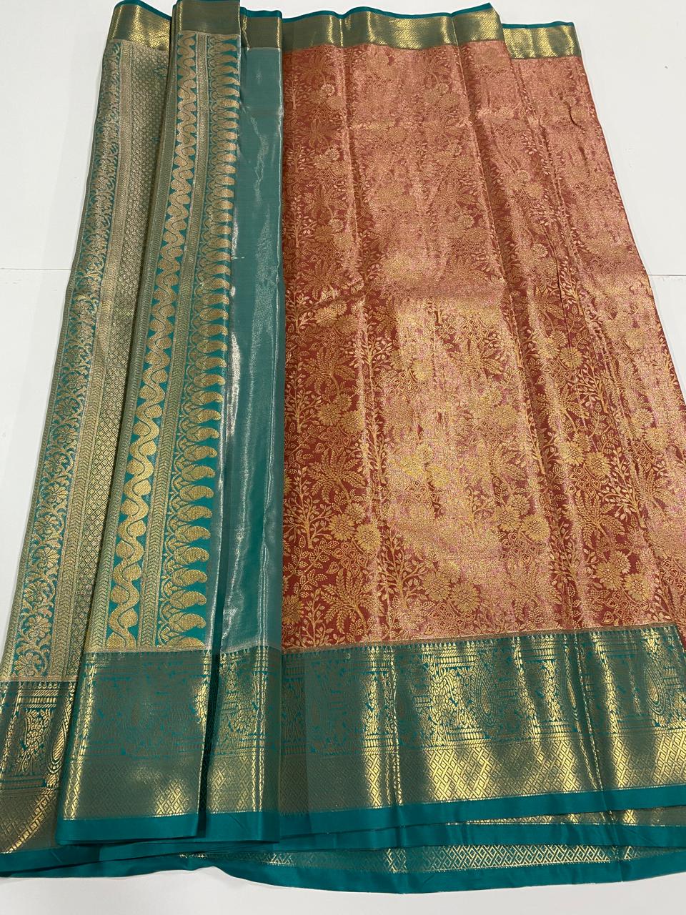 Kanchipuram semi silk sarees  ( 3005-R )