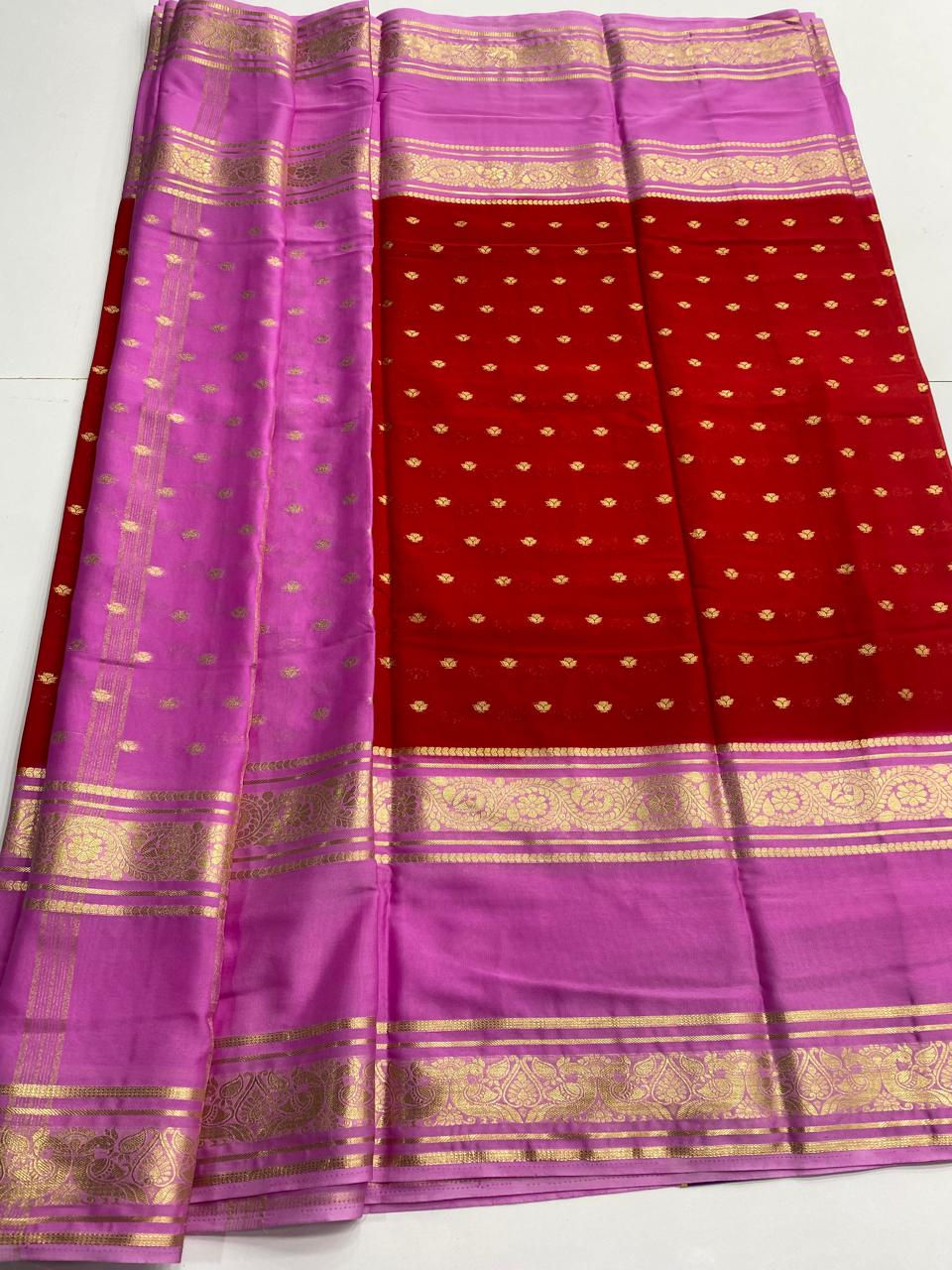 Mysore Crepe Butta Saree(3014)