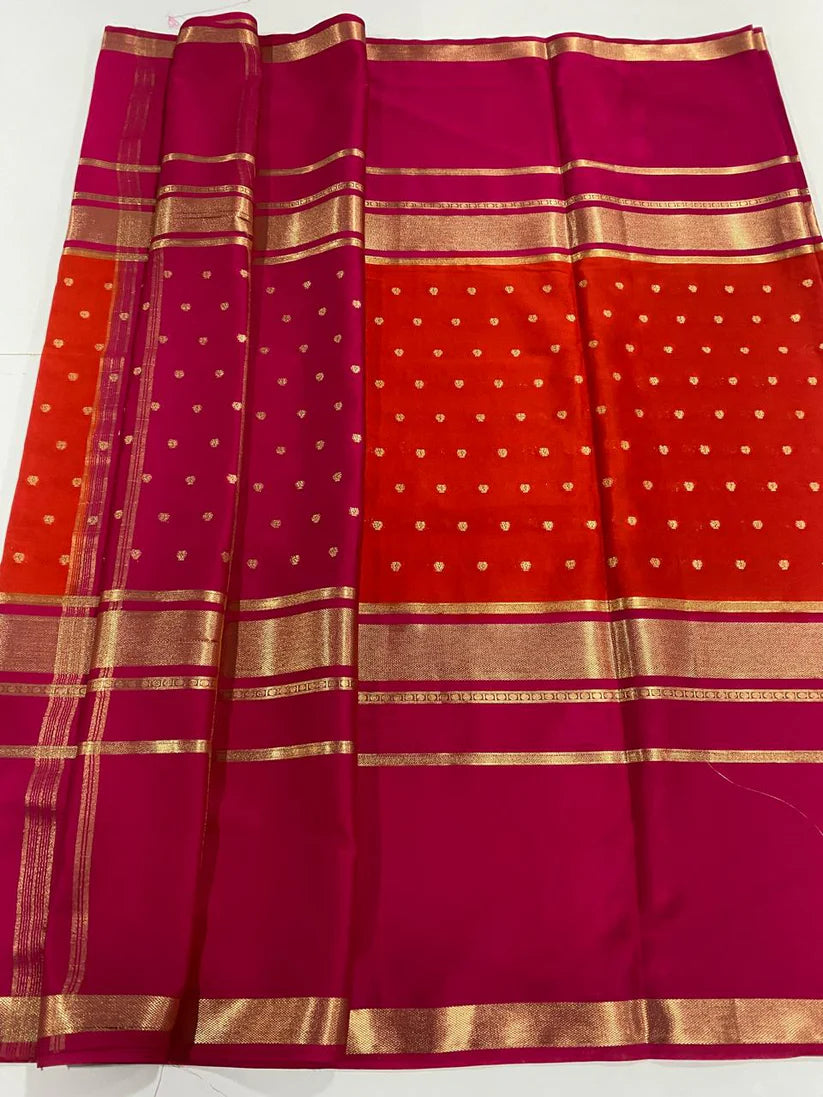 Mysore Crepe Butta Saree (3148)