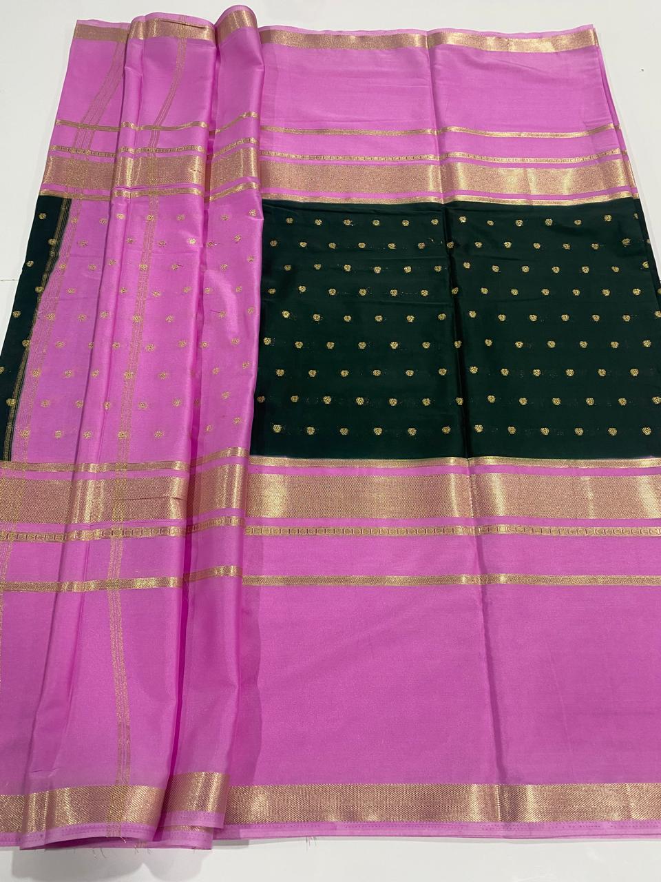 Mysore Crepe Butta Saree (3016)