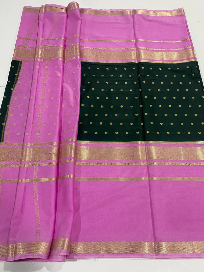 Mysore Crepe Butta Saree (3148)