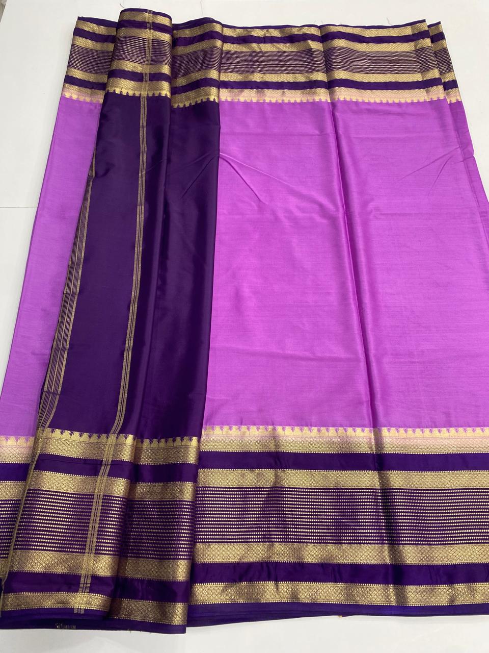 Mysore Crepe Bentex Border Saree  ( 3033-R49 )