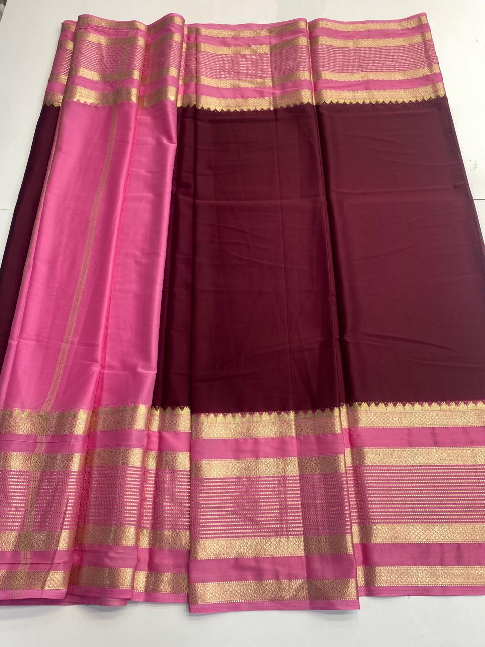 Mysore Crepe Bentex Border Saree (3040)