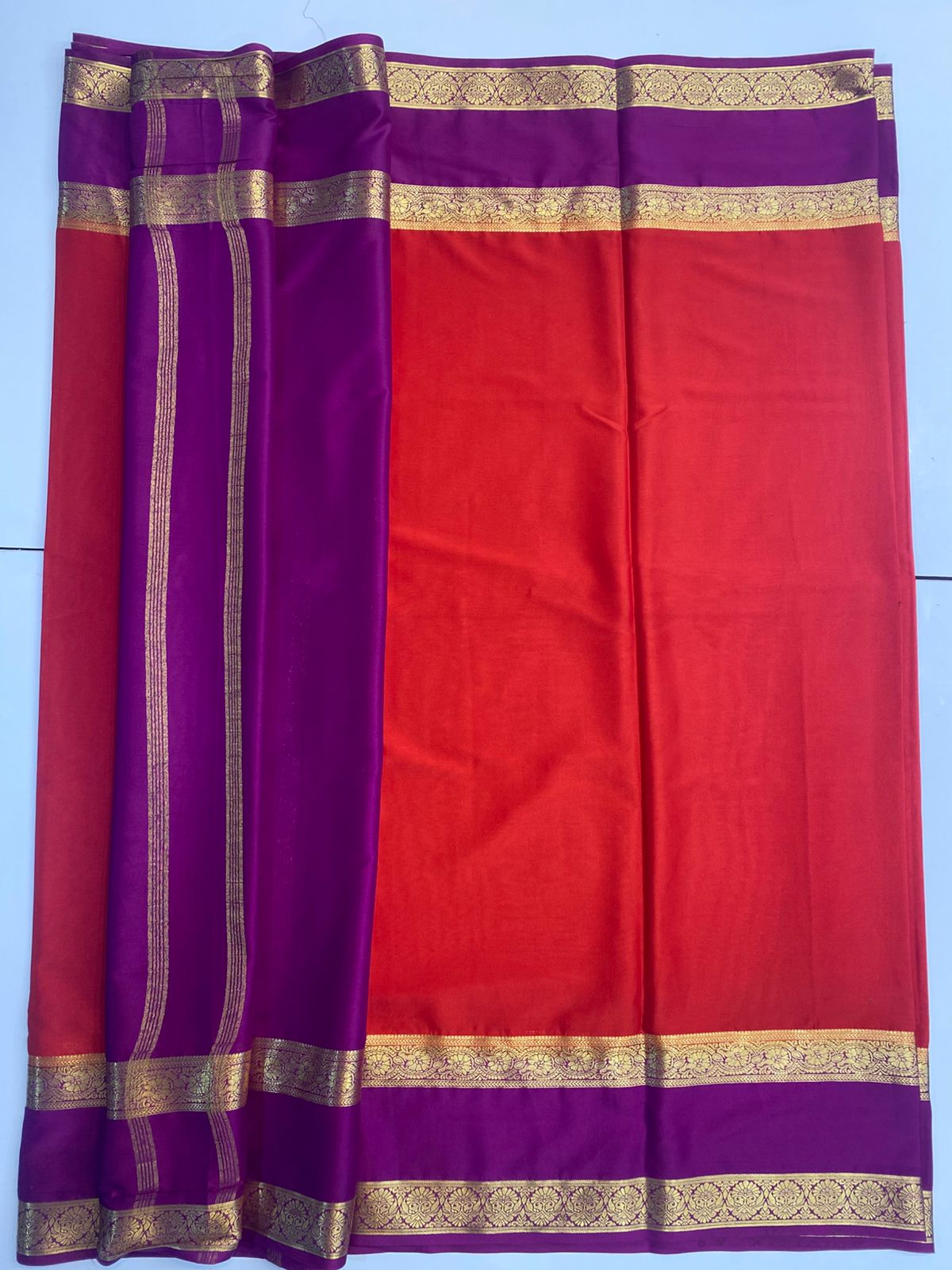 Mysore Crepe Bentex Border Saree(3042)