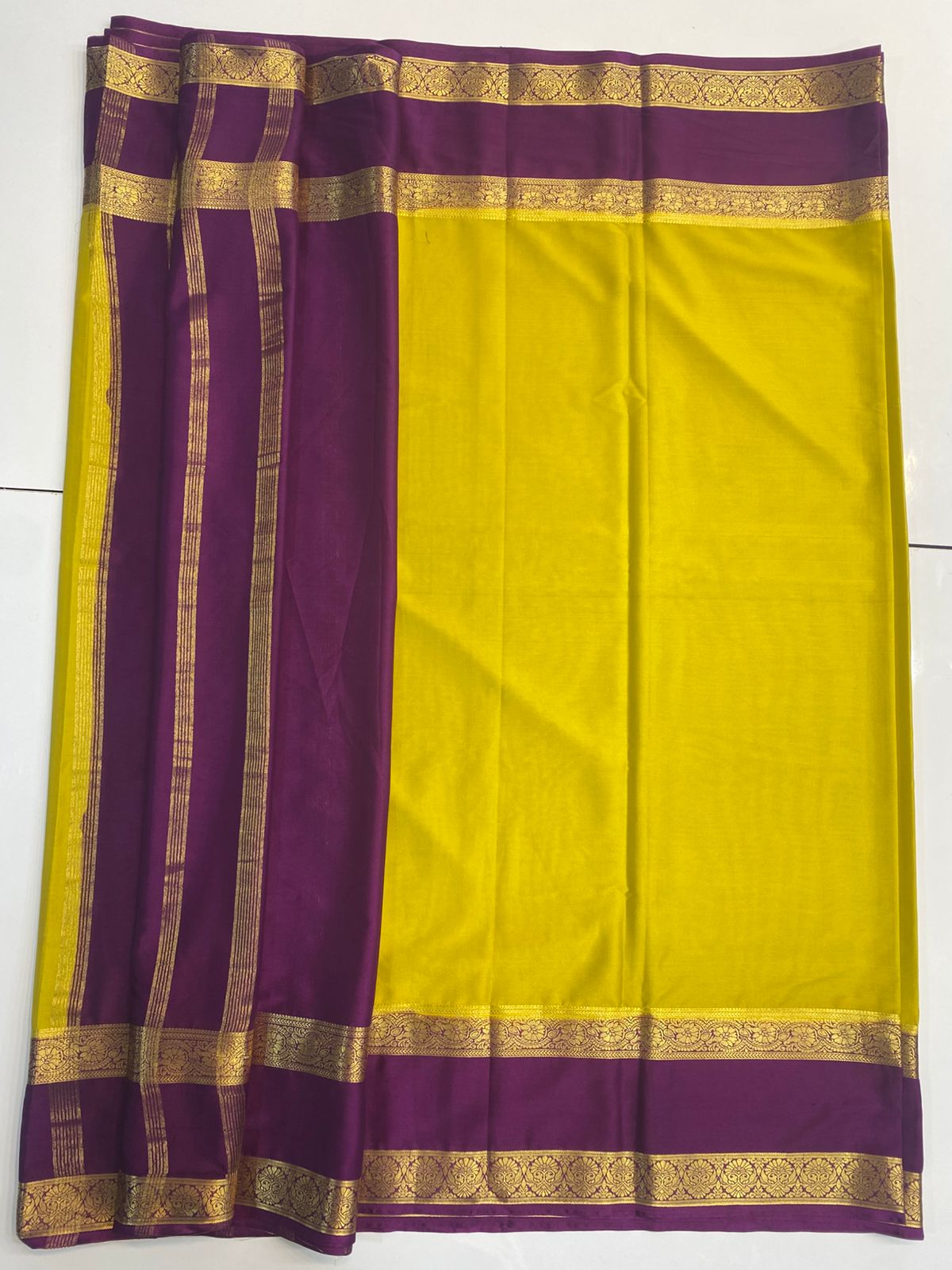 Mysore Crepe Bentex Border Saree(3042)