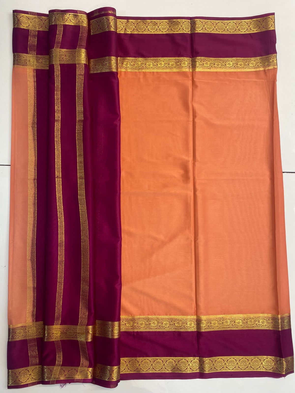 Mysore Crepe Bentex Border Saree(3042)