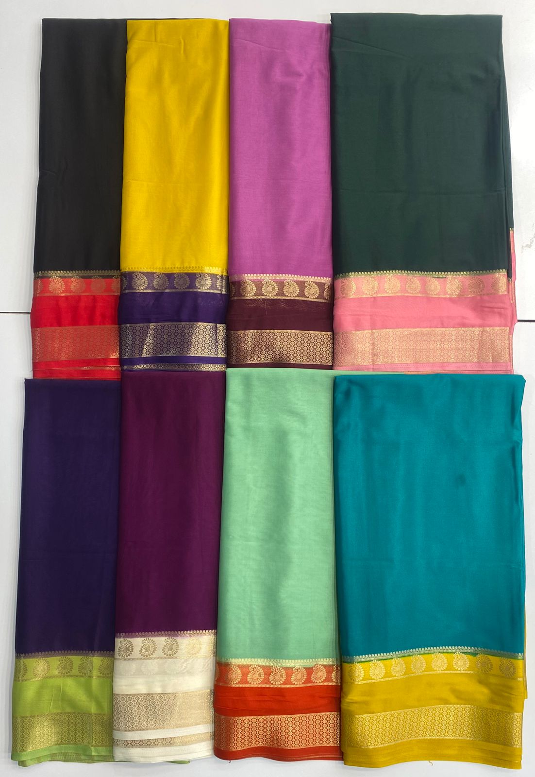 Mysore Crepe Bentex Border Saree (3046)