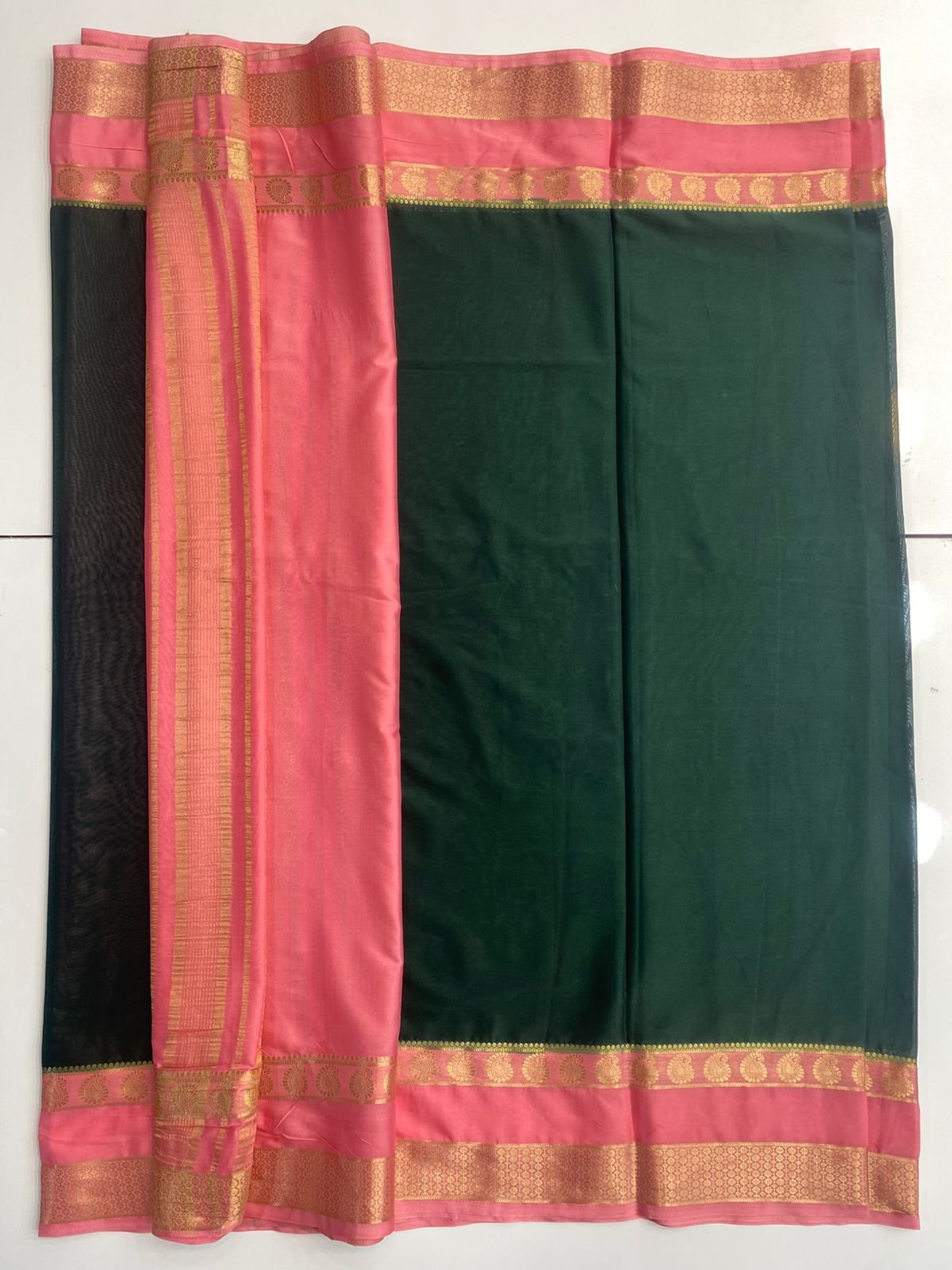 Mysore Crepe Bentex Border Saree (3046)