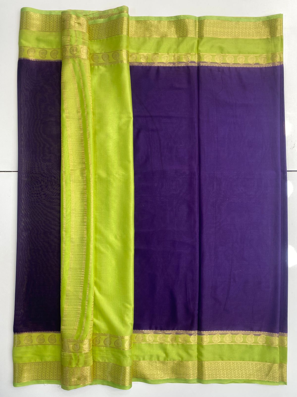 Mysore Crepe Bentex Border Saree (3046)