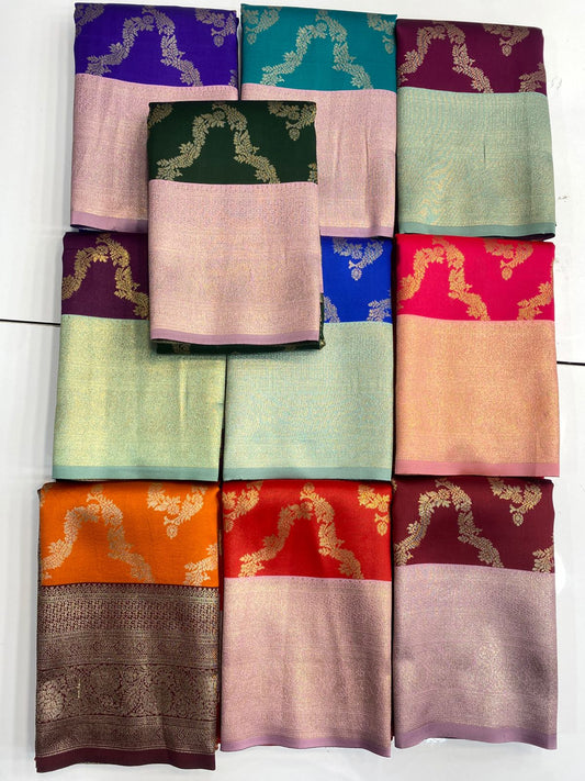 Kanchipuram semi silk sarees(3061)