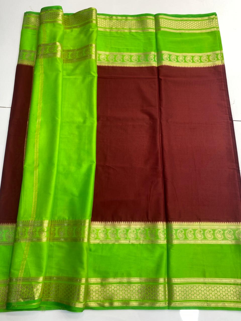 Mysore Crepe Bentex Border Saree(3076)