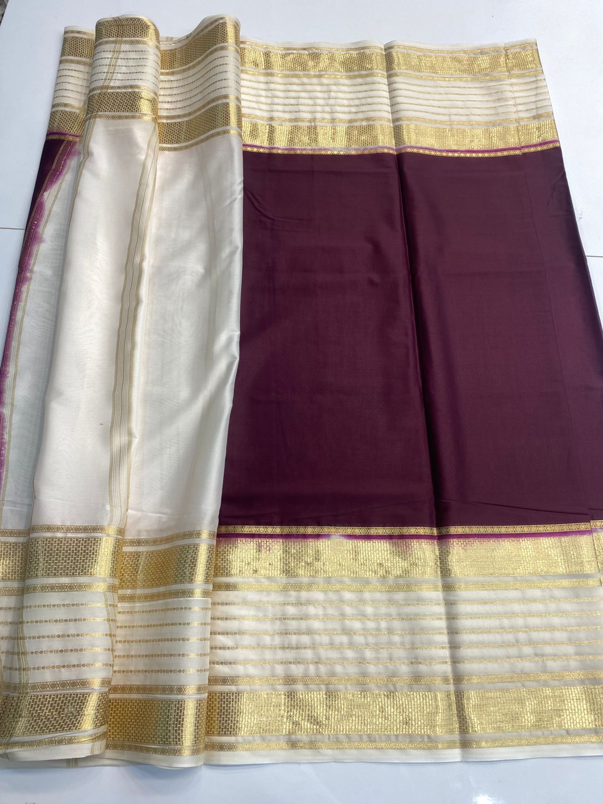 Mysore Crepe Bentex Border Saree(3074)