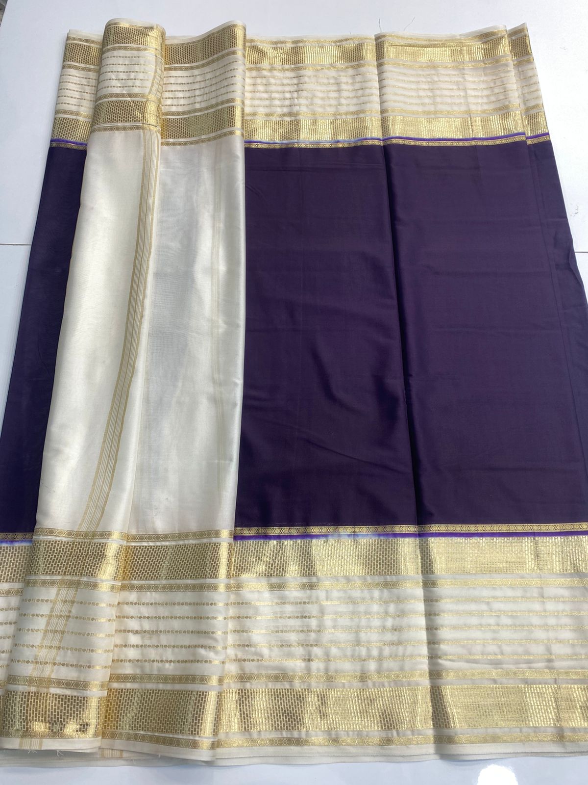 Mysore Crepe Bentex Border Saree(3074)