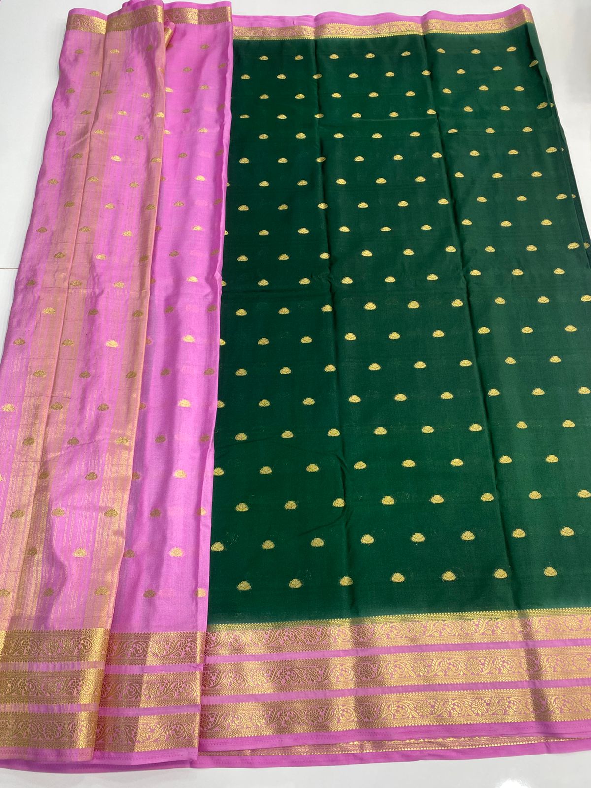 Mysore Crepe Butta Saree(3112)