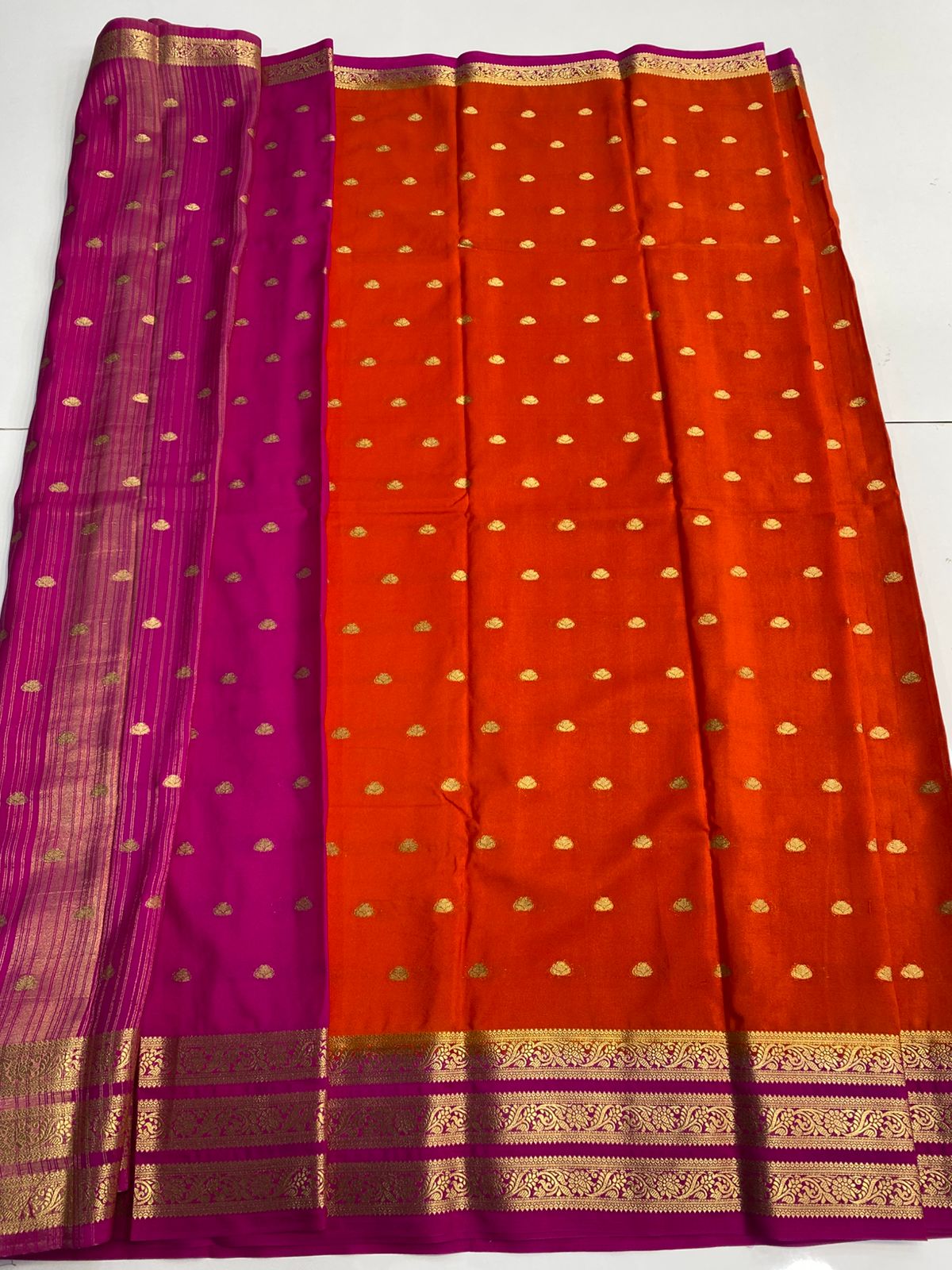 Mysore Crepe Butta Saree(3112)