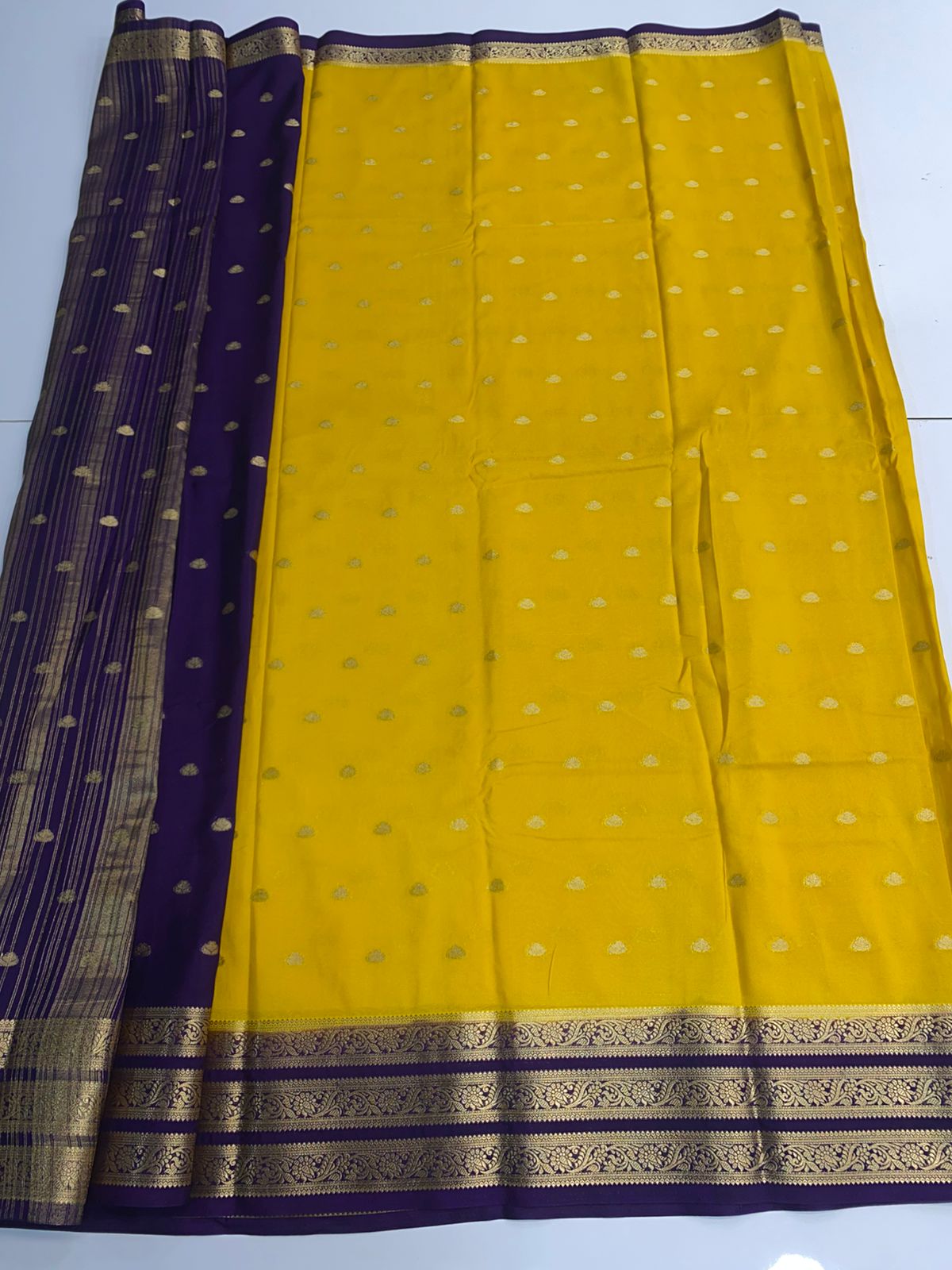 Mysore Crepe Butta Saree(3112)
