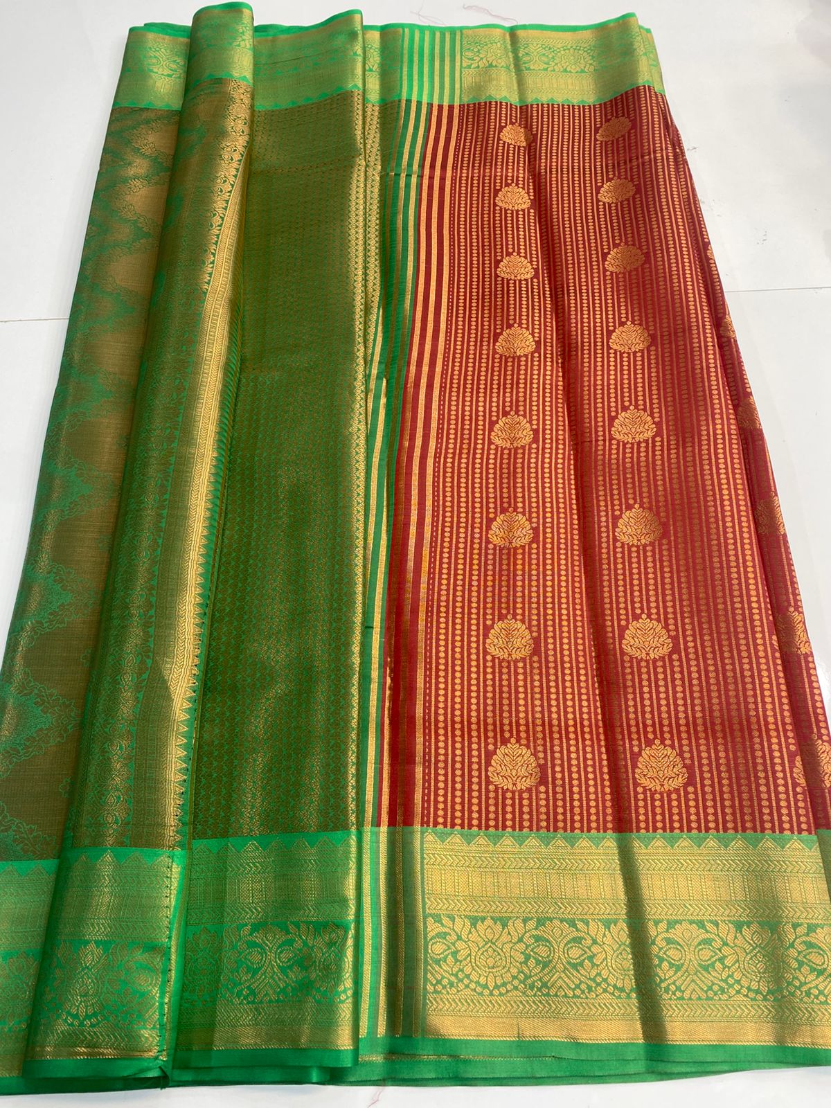 Semi Silk Broket Saree (3113A)