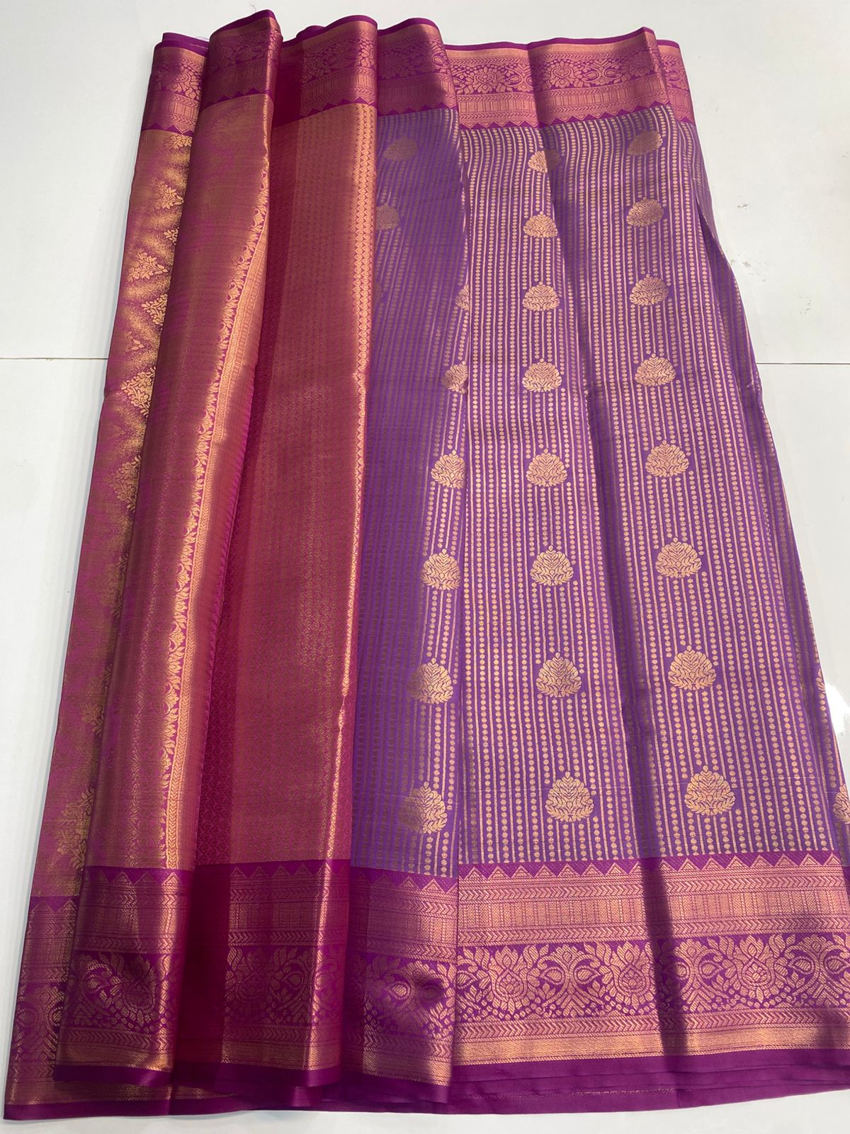 Semi Silk Broket Saree (3113A)
