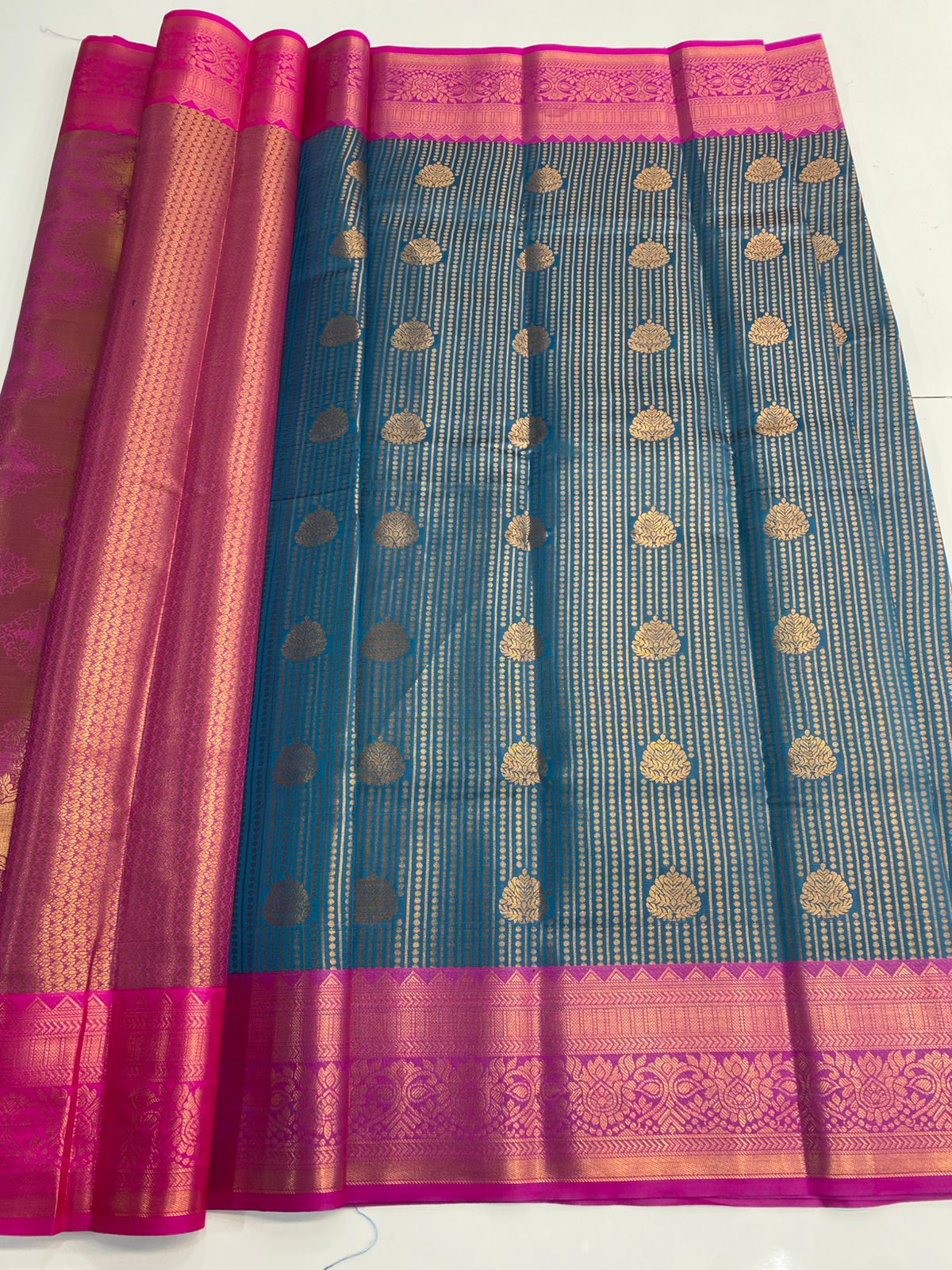 Semi Silk Broket Saree (3113A)