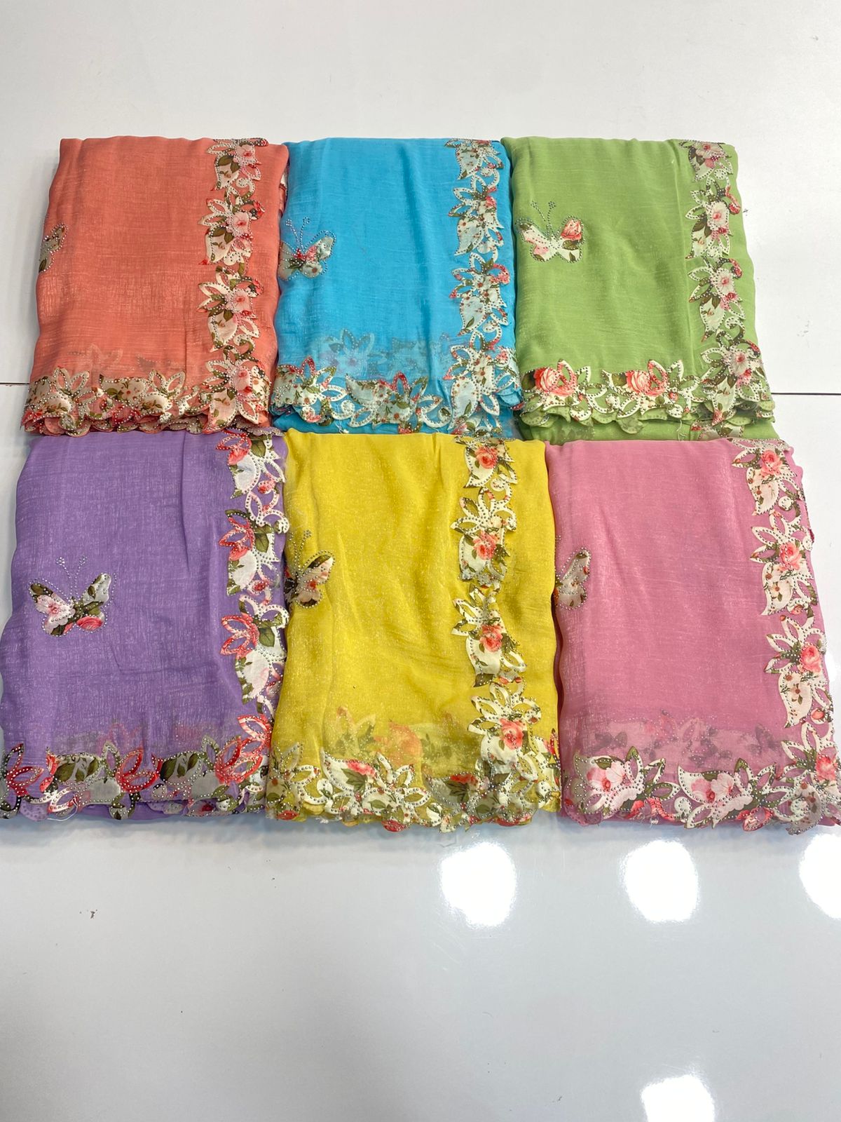 Fancy Butterfly Butta Saree (3099)