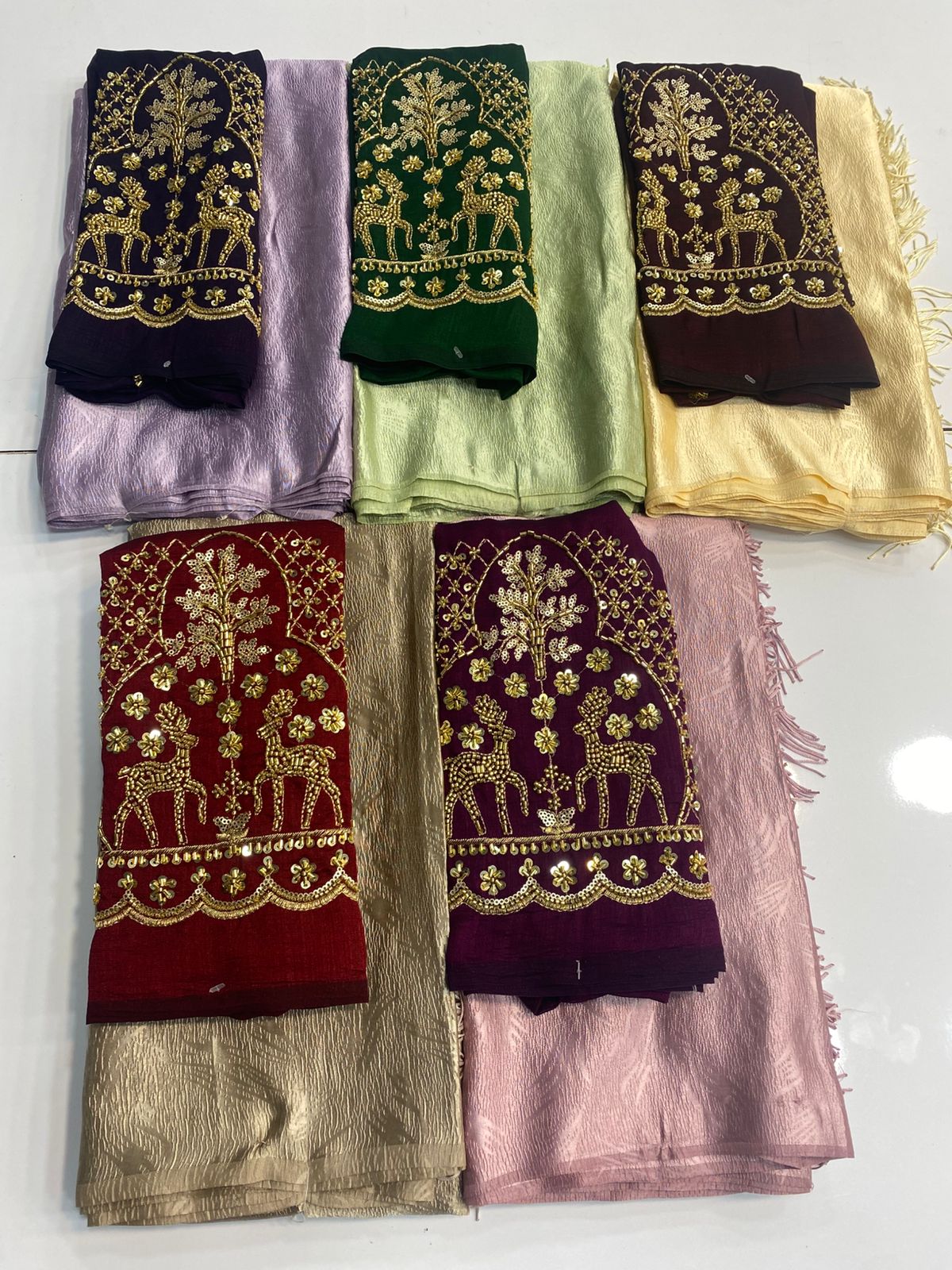 Fancy self Satin Saree (3104)