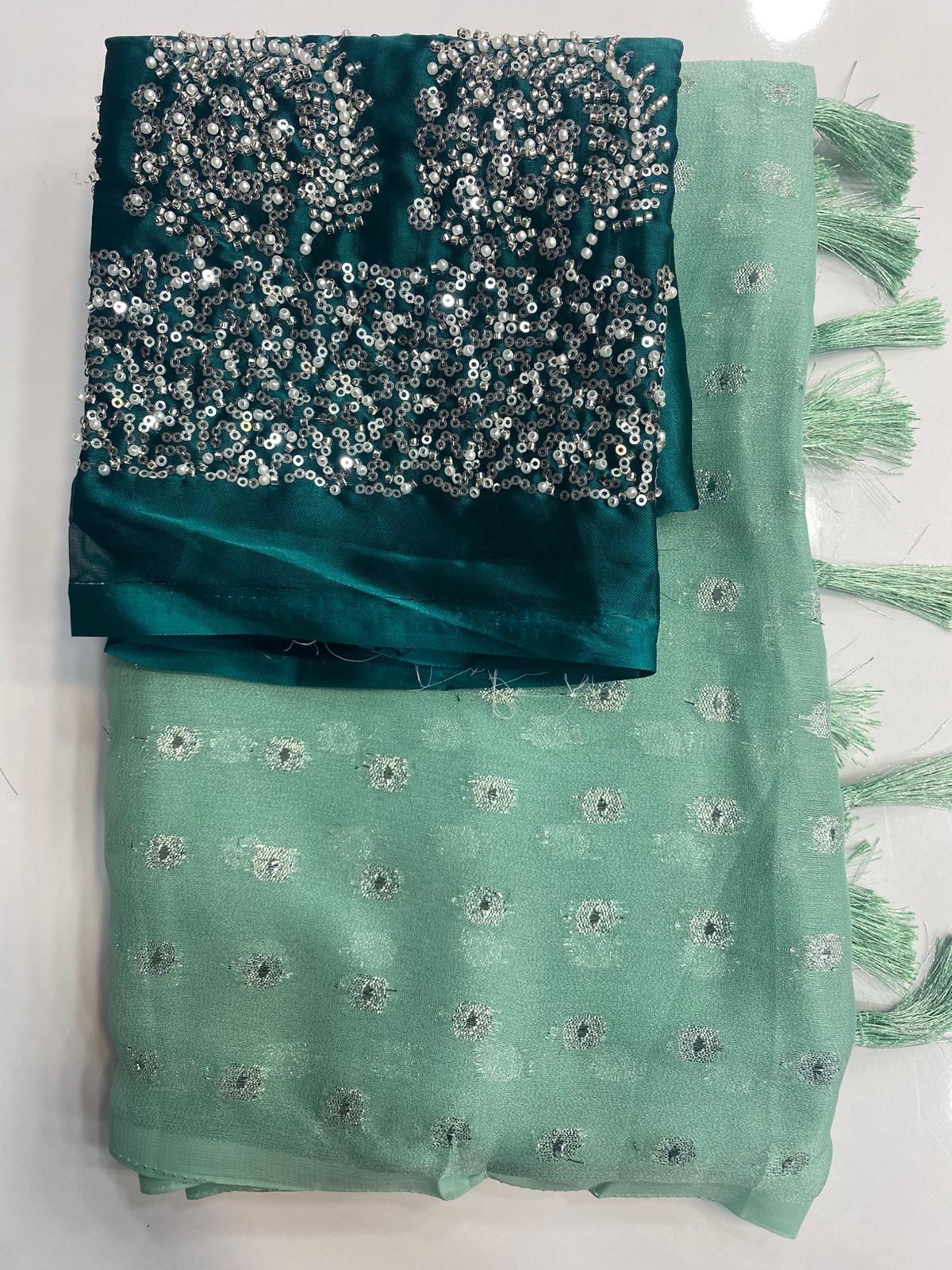 Fancy Georgette Zari Butta Saree (3084)