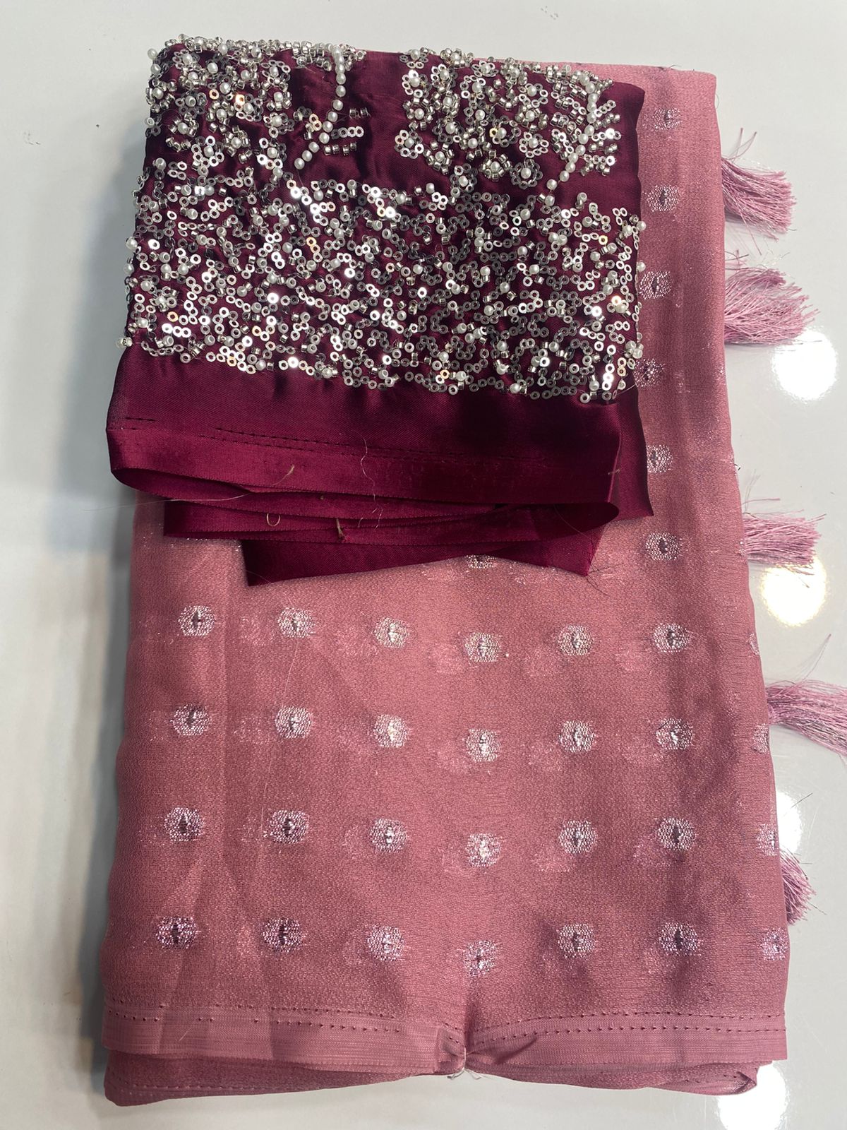 Fancy Georgette Zari Butta Saree (3084)