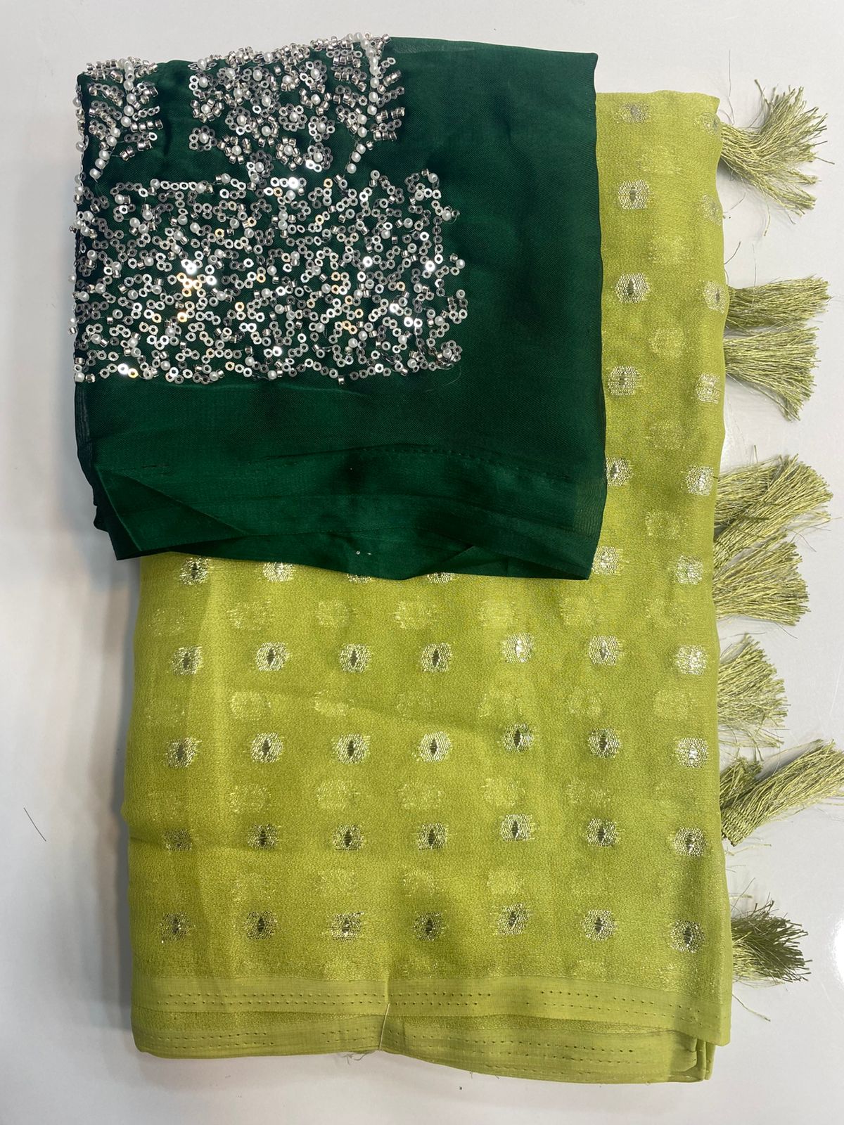 Fancy Georgette Zari Butta Saree (3084)