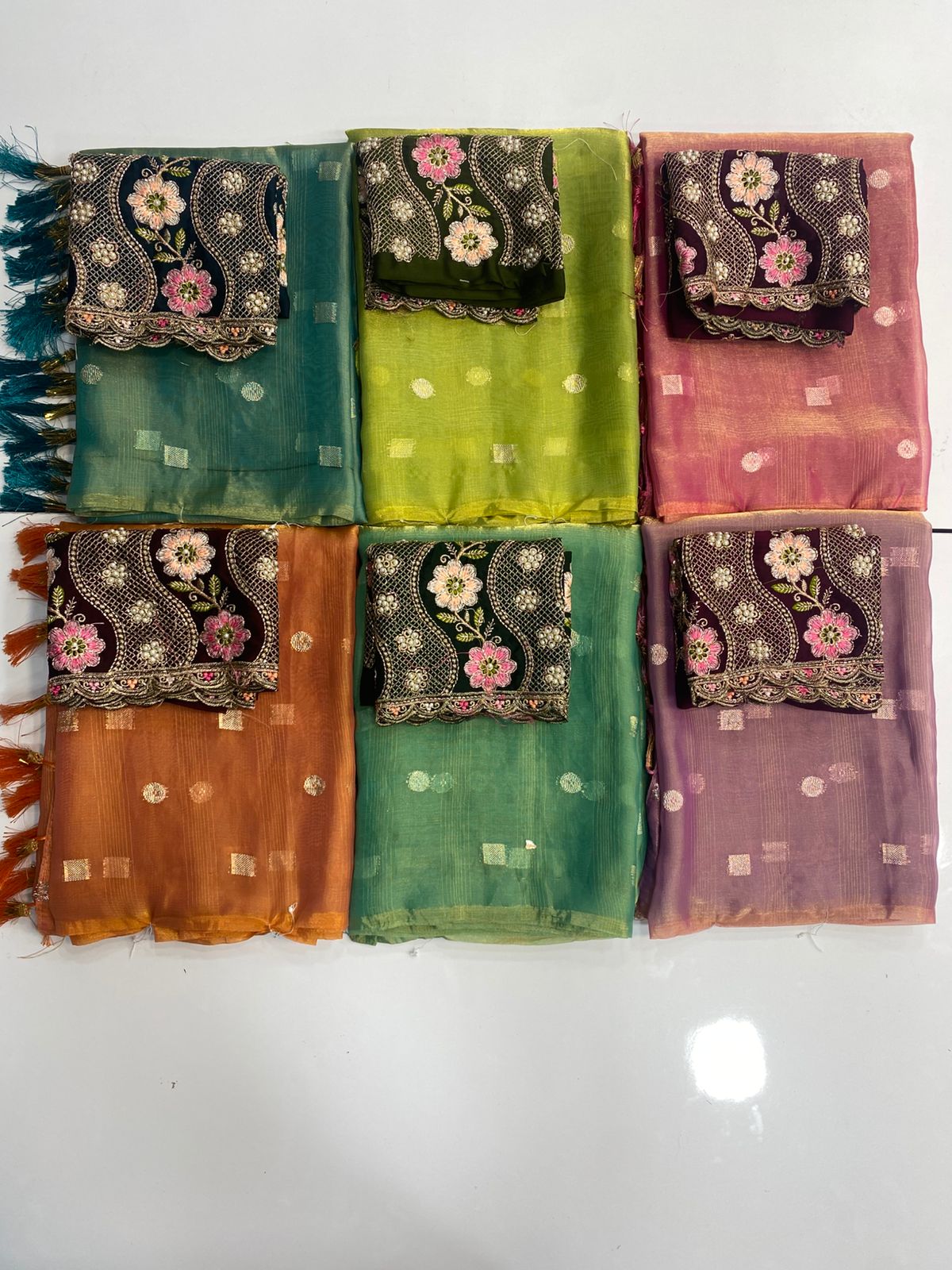 Fancy Georgette Zari Butta Saree (3098)