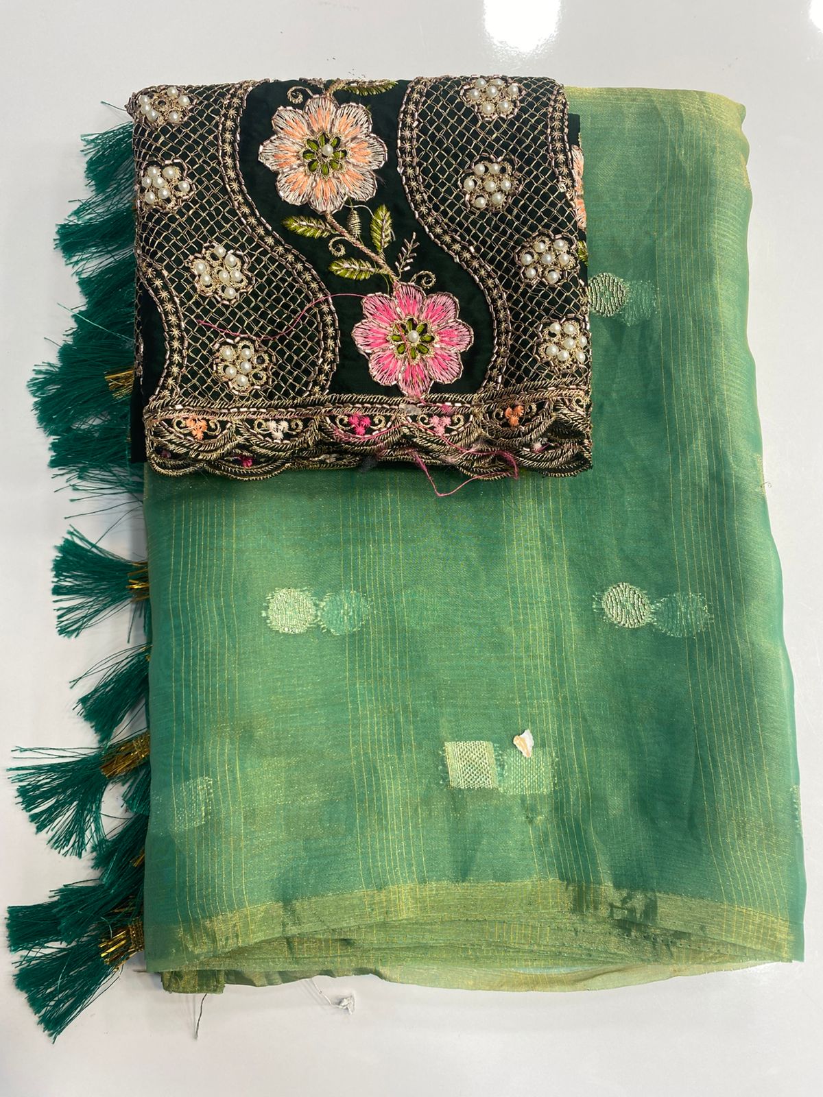 Fancy Georgette Zari Butta Saree (3098)