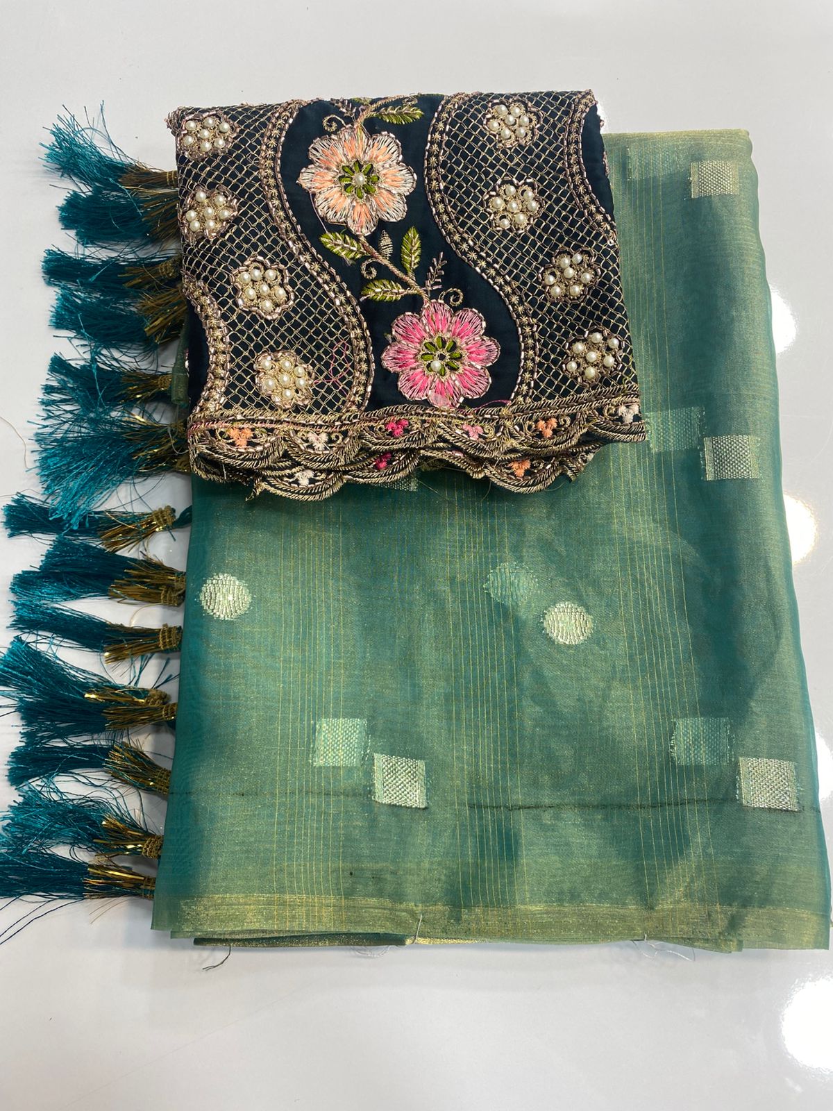 Fancy Georgette Zari Butta Saree (3098)