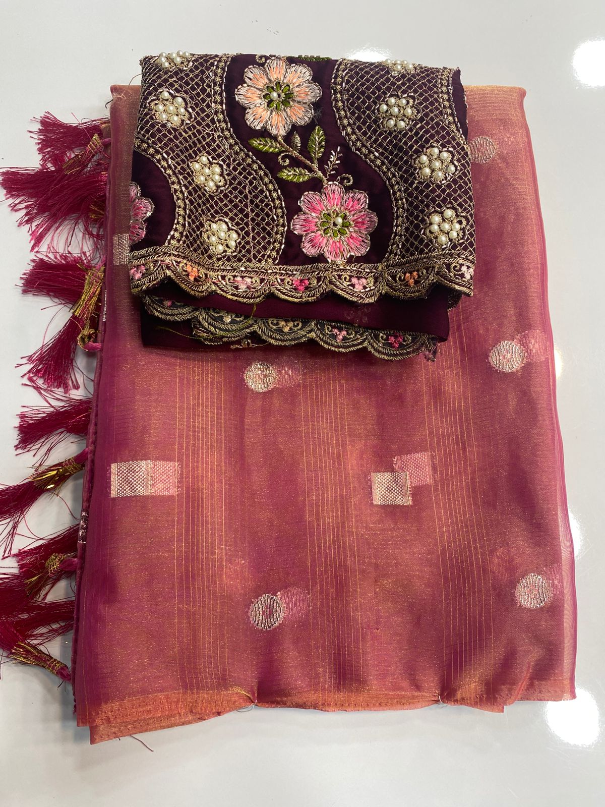 Fancy Georgette Zari Butta Saree (3098)