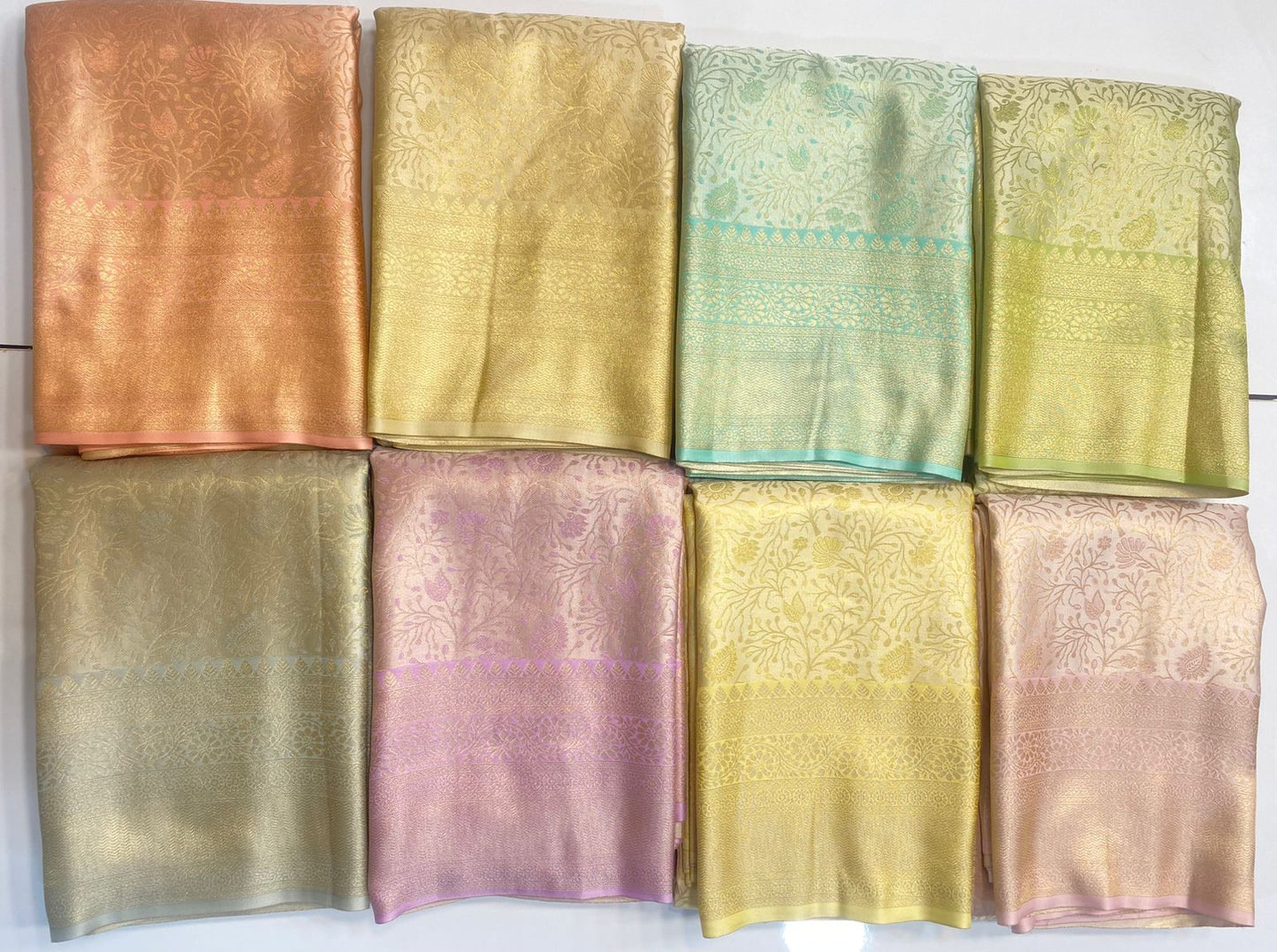 Semi Silk Tissue Broket Satin Saree (3026)