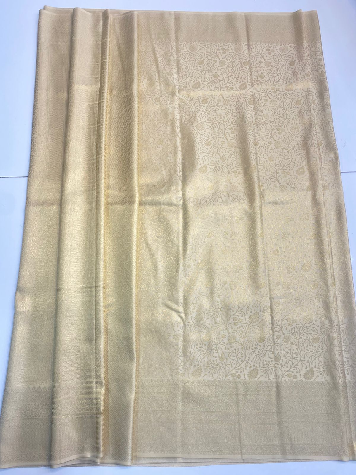 Semi Silk Tissue Broket Satin Saree (3026)