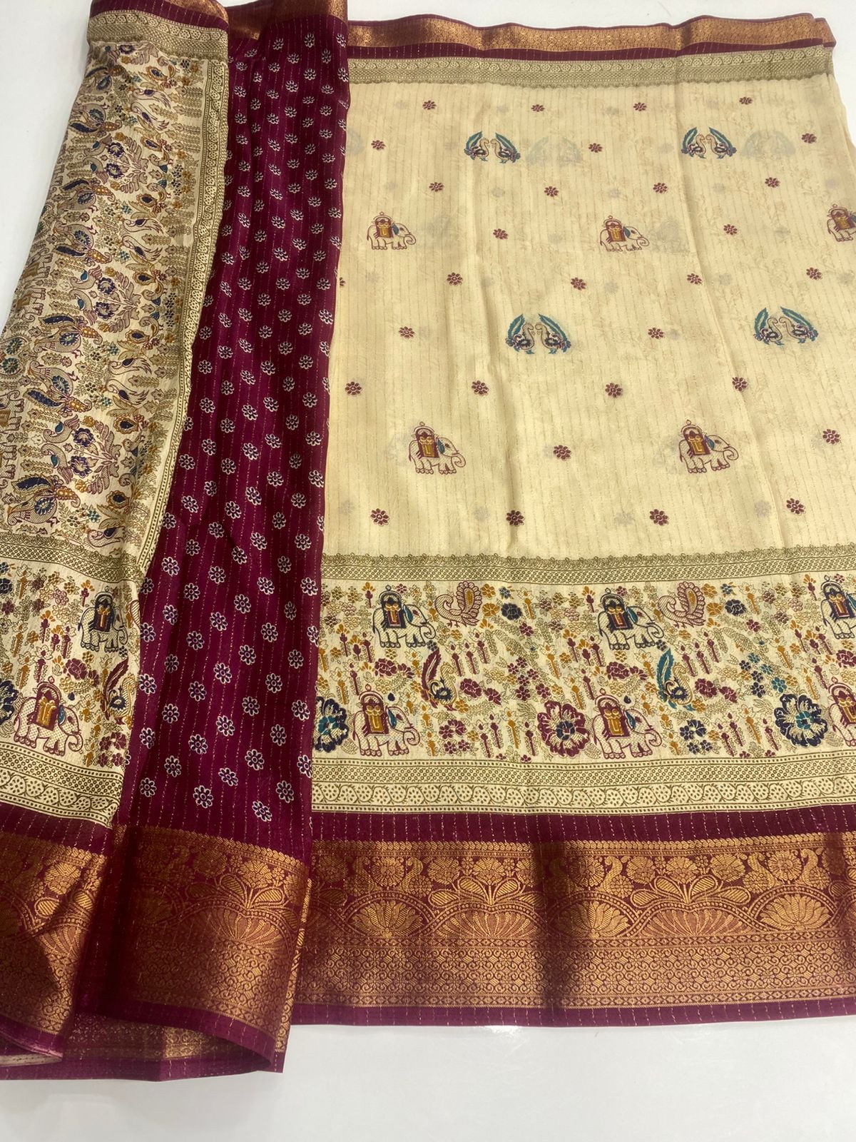 Fancy Georgette Digital Print Saree (3107)