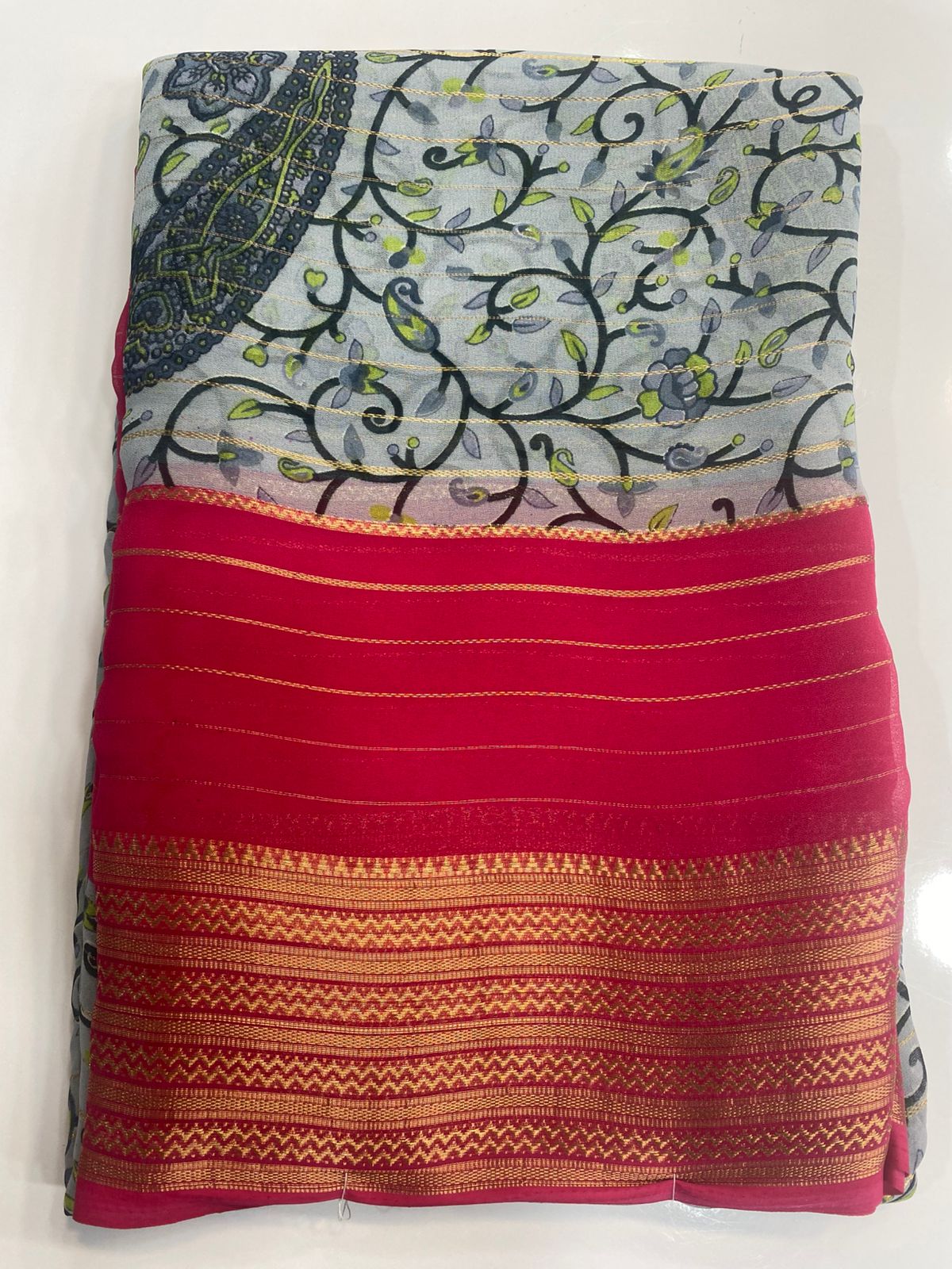 Fancy Georgette Digital Print Saree (3092)