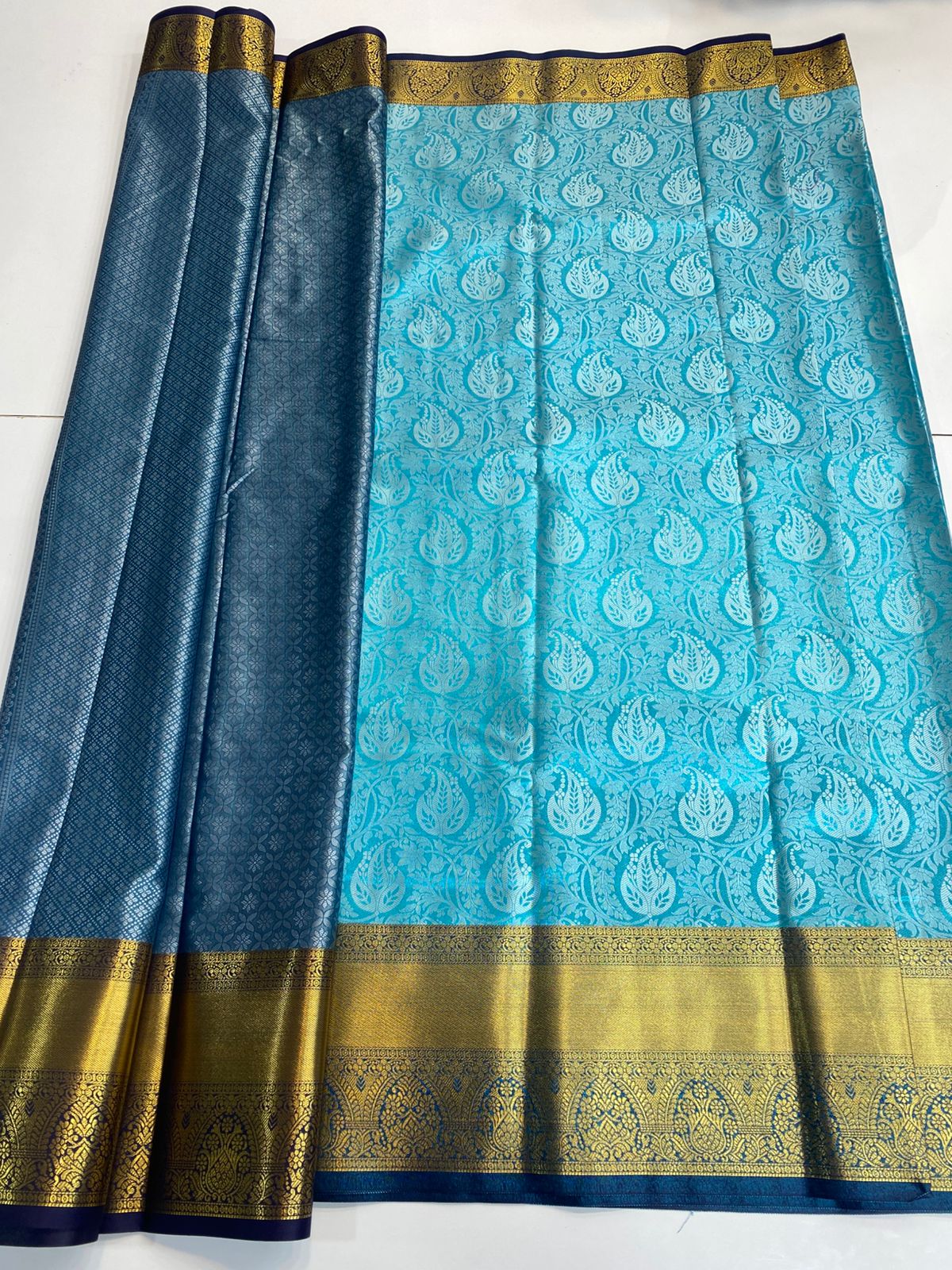 Semi Silk Broket Saree (3128B)