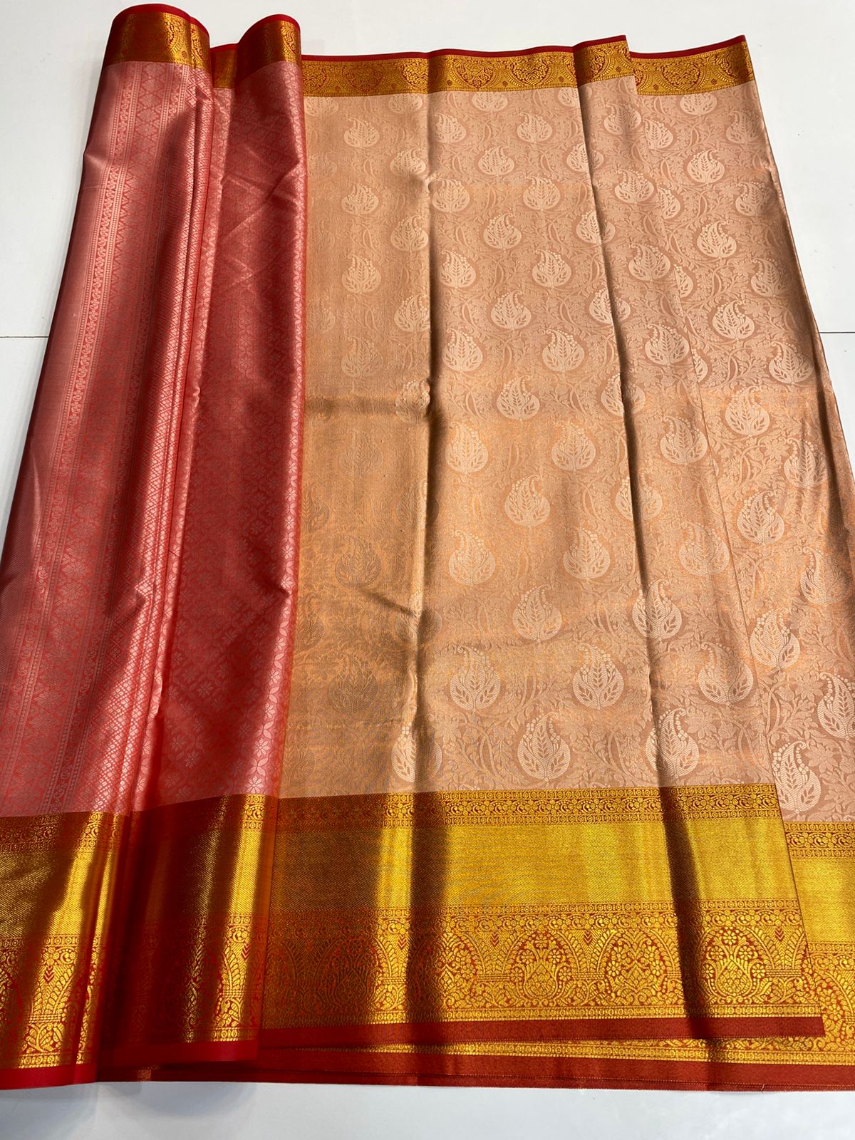 Semi Silk Broket Saree (3128B)