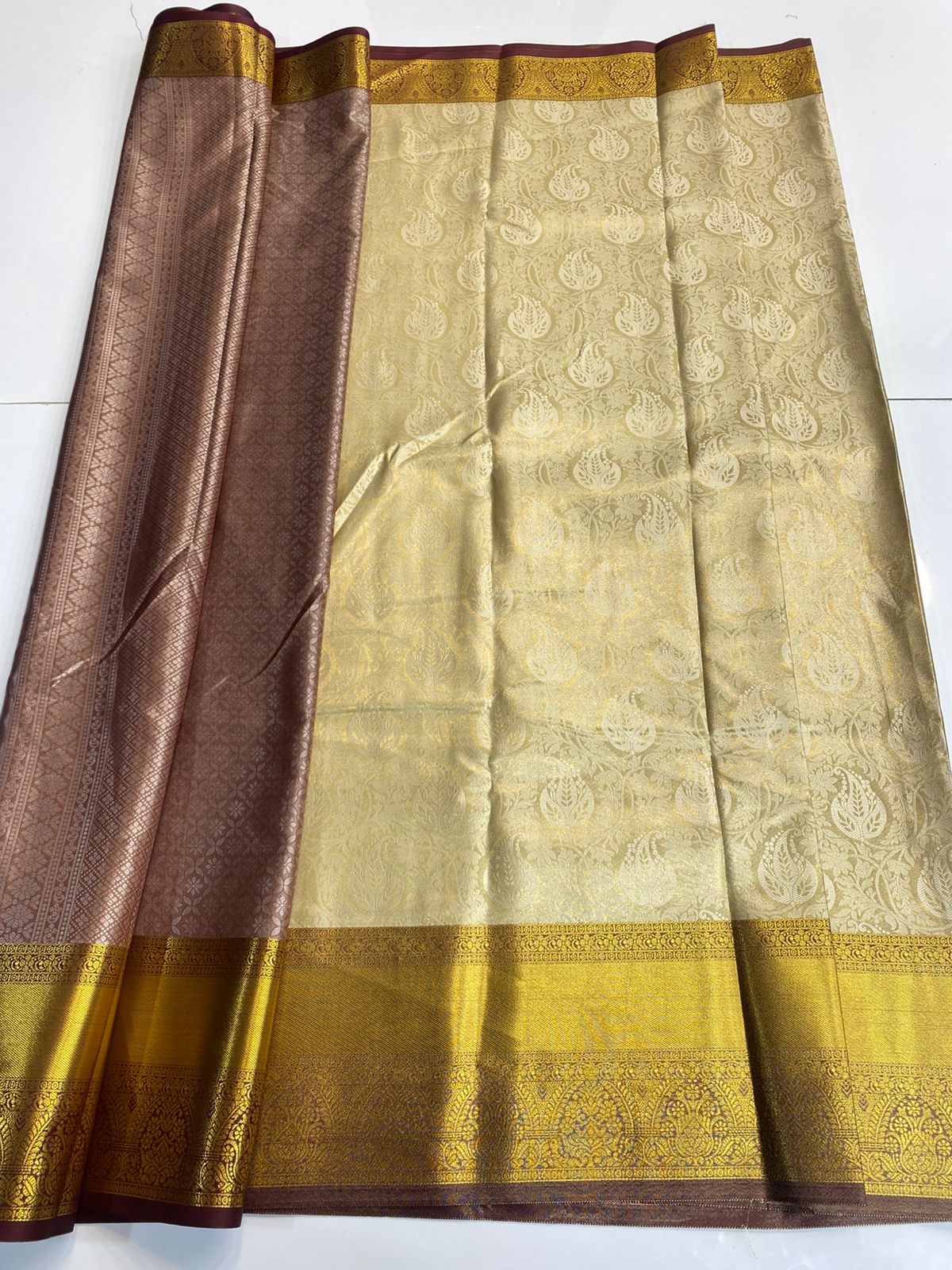 Semi Silk Broket Saree (3128B)