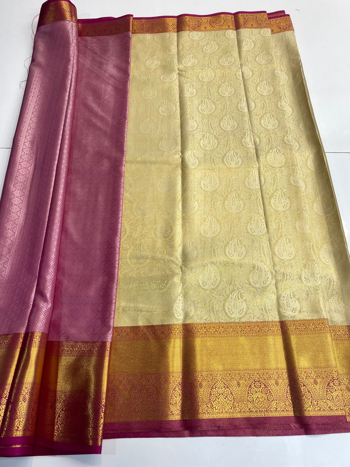 Semi Silk Broket Saree (3128B)