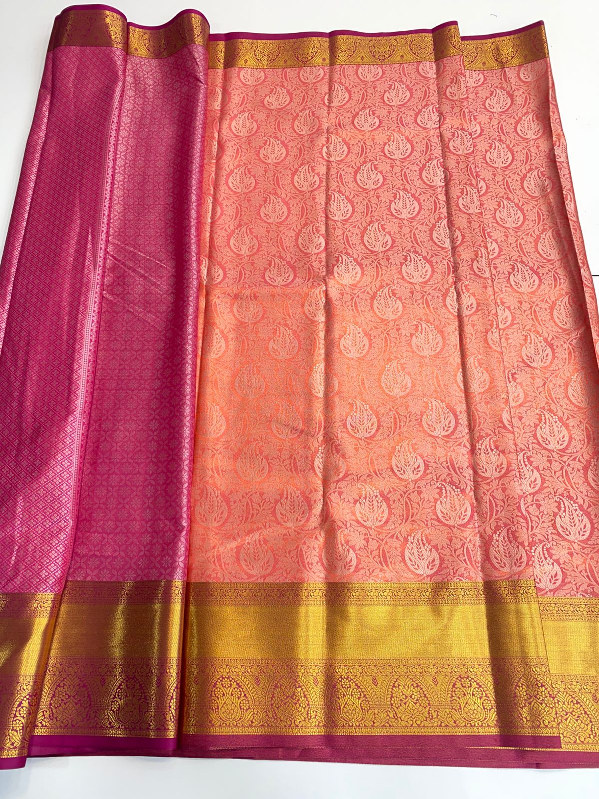 Semi Silk Broket Saree (3128B)