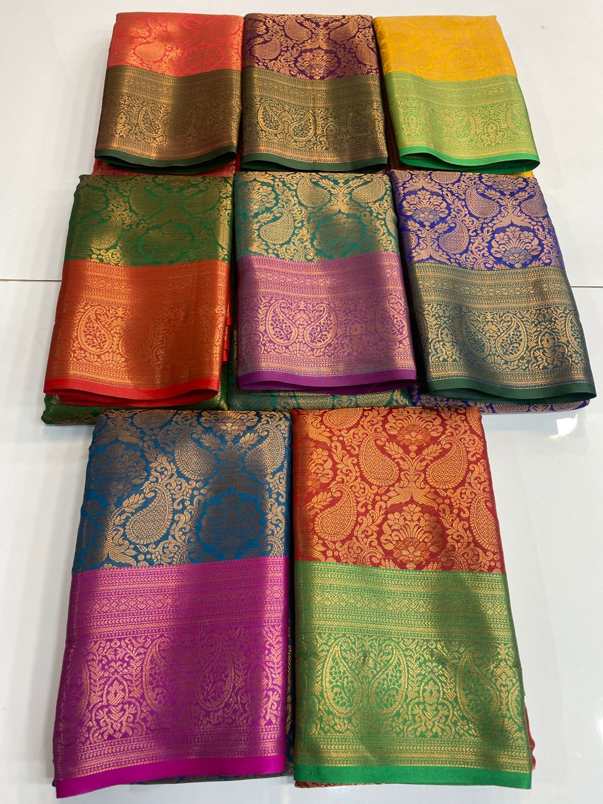 Semi Silk Broket Saree (3113D)