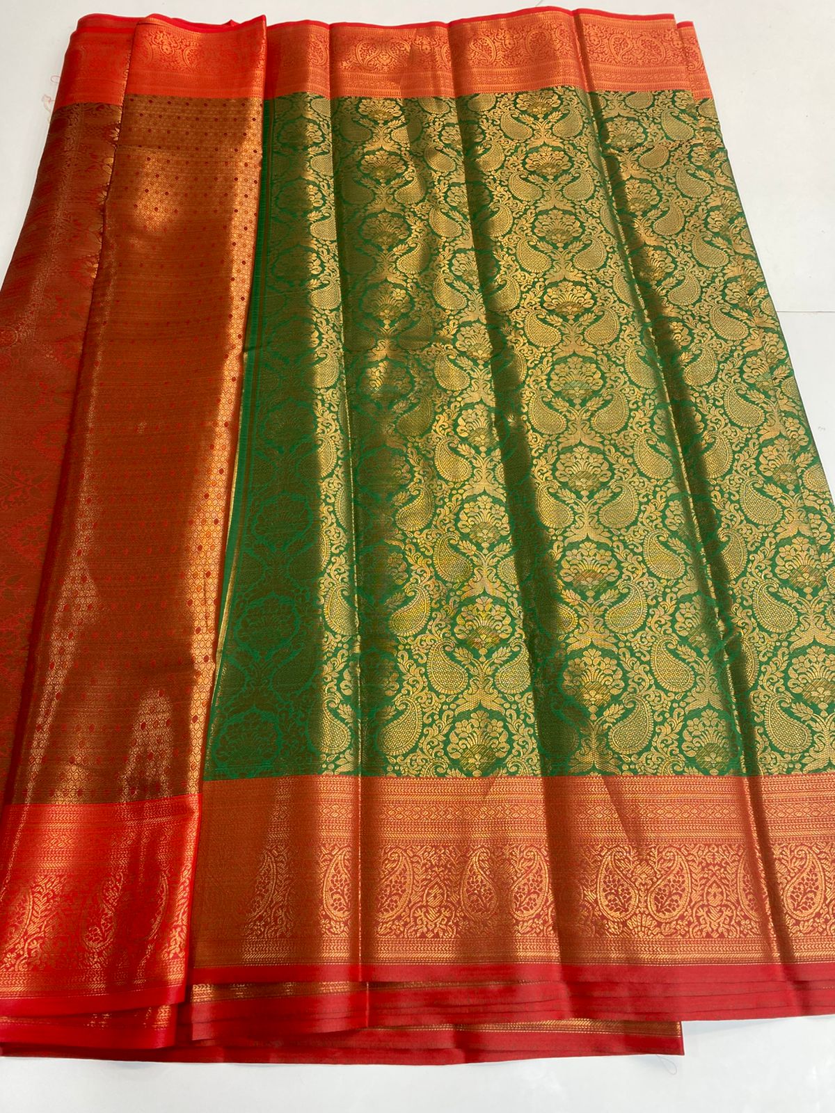 Semi Silk Broket Saree (3113D)