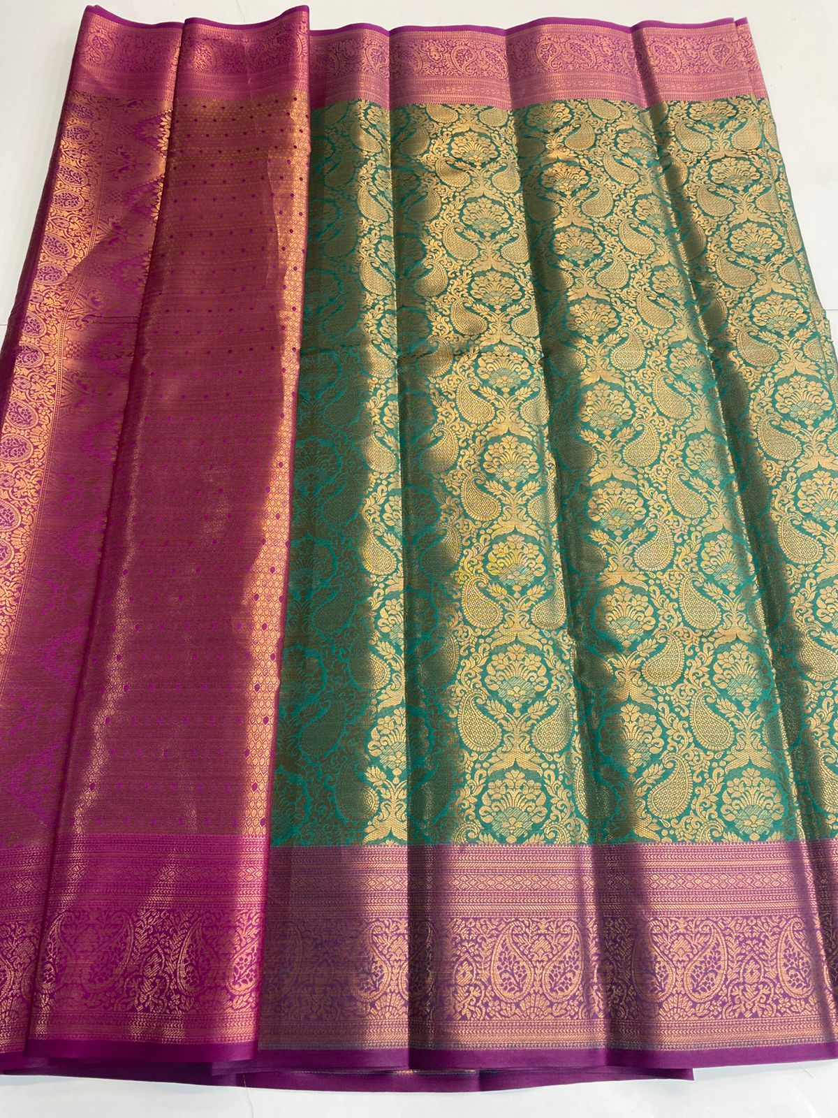 Semi Silk Broket Saree (3113D)