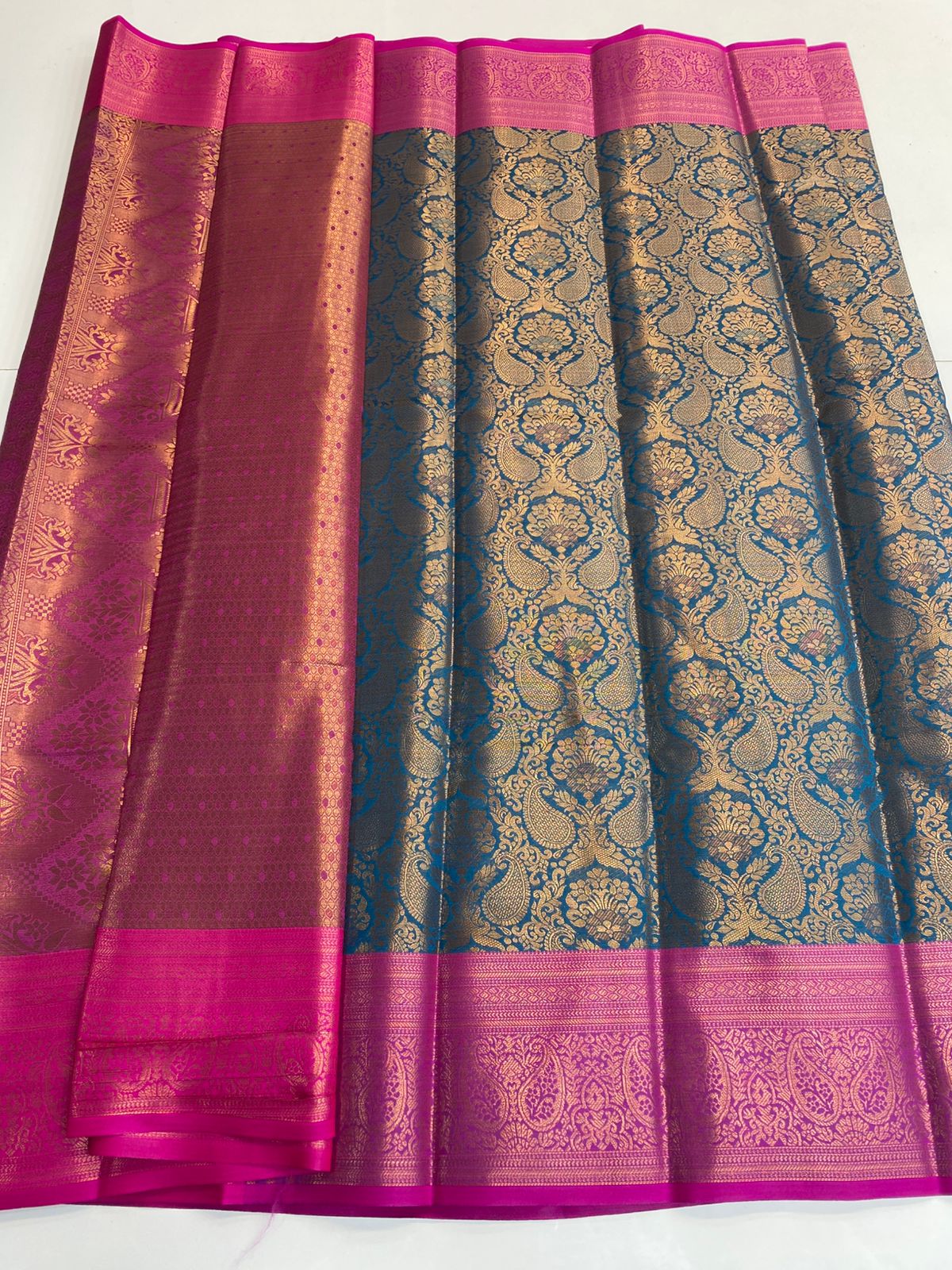 Semi Silk Broket Saree (3113D)