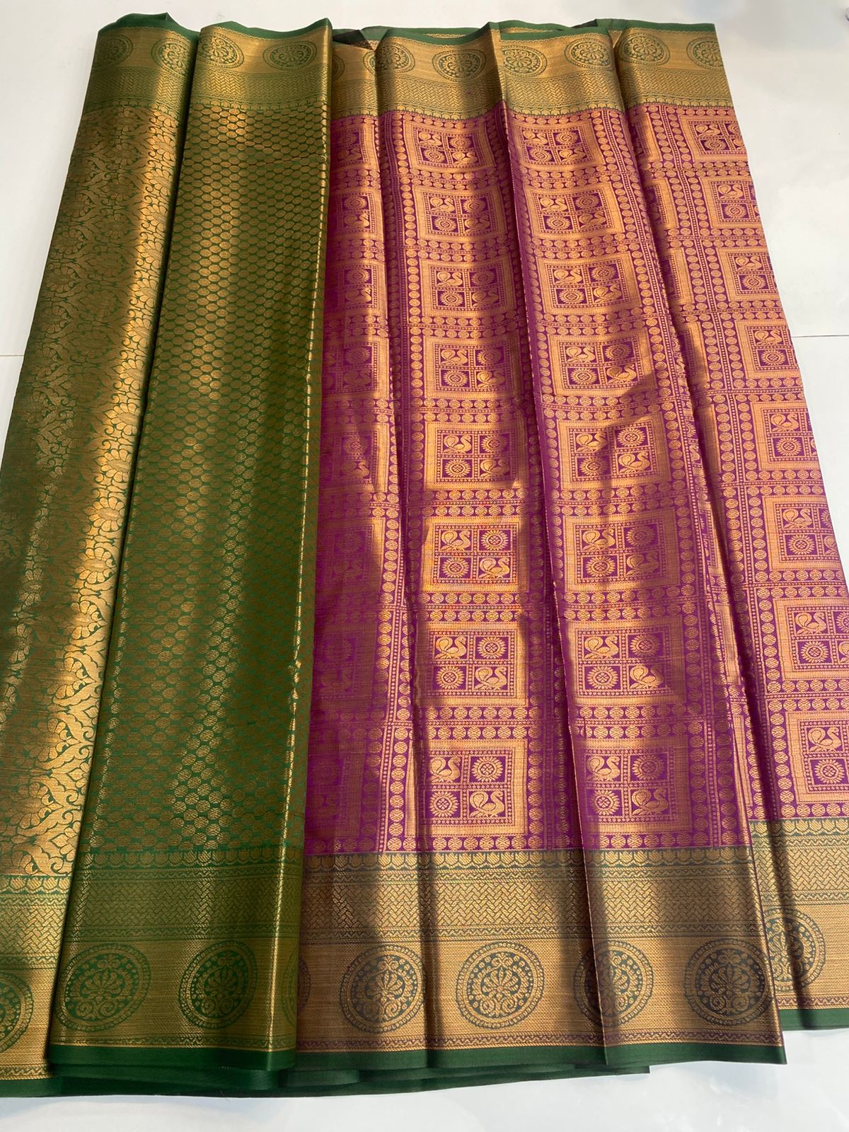 Semi Silk Broket Saree (3113E)