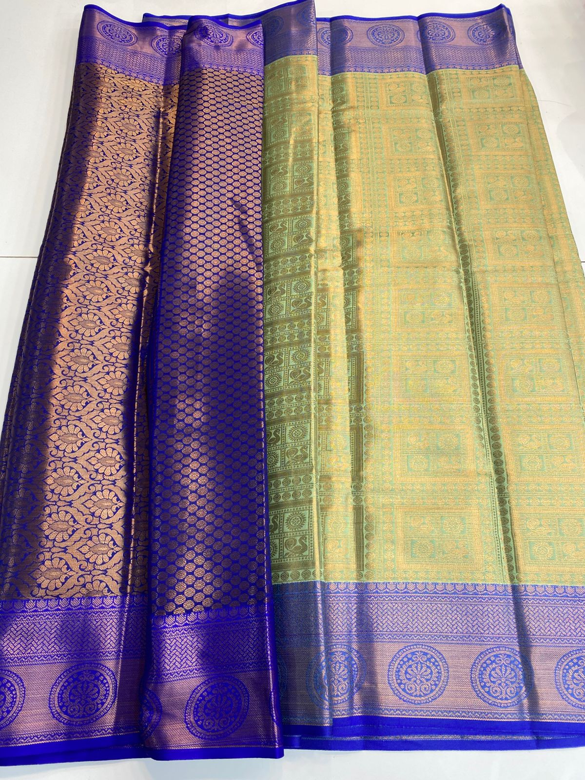 Semi Silk Broket Saree (3113E)