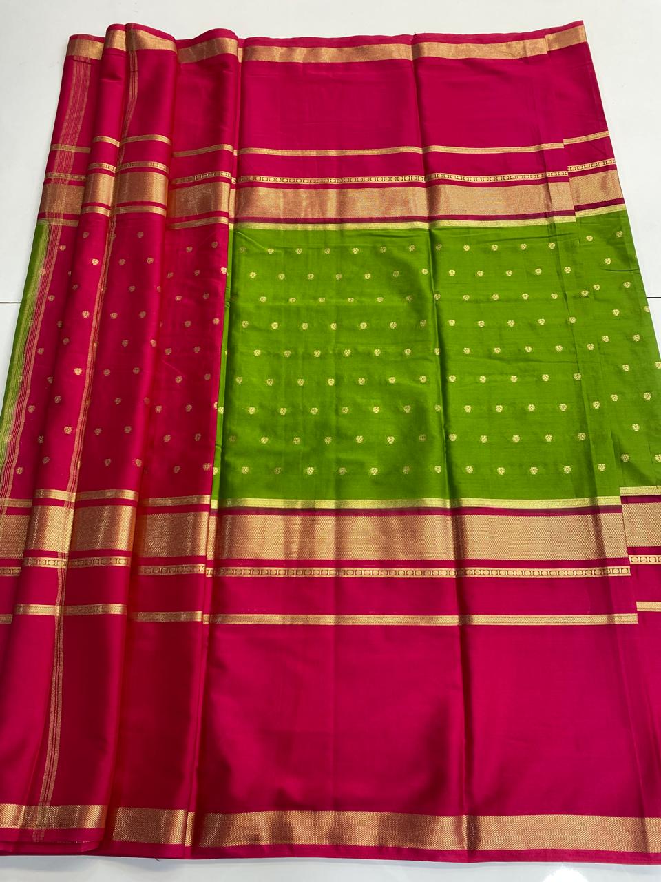 Mysore Crepe Butta Saree (3132A)