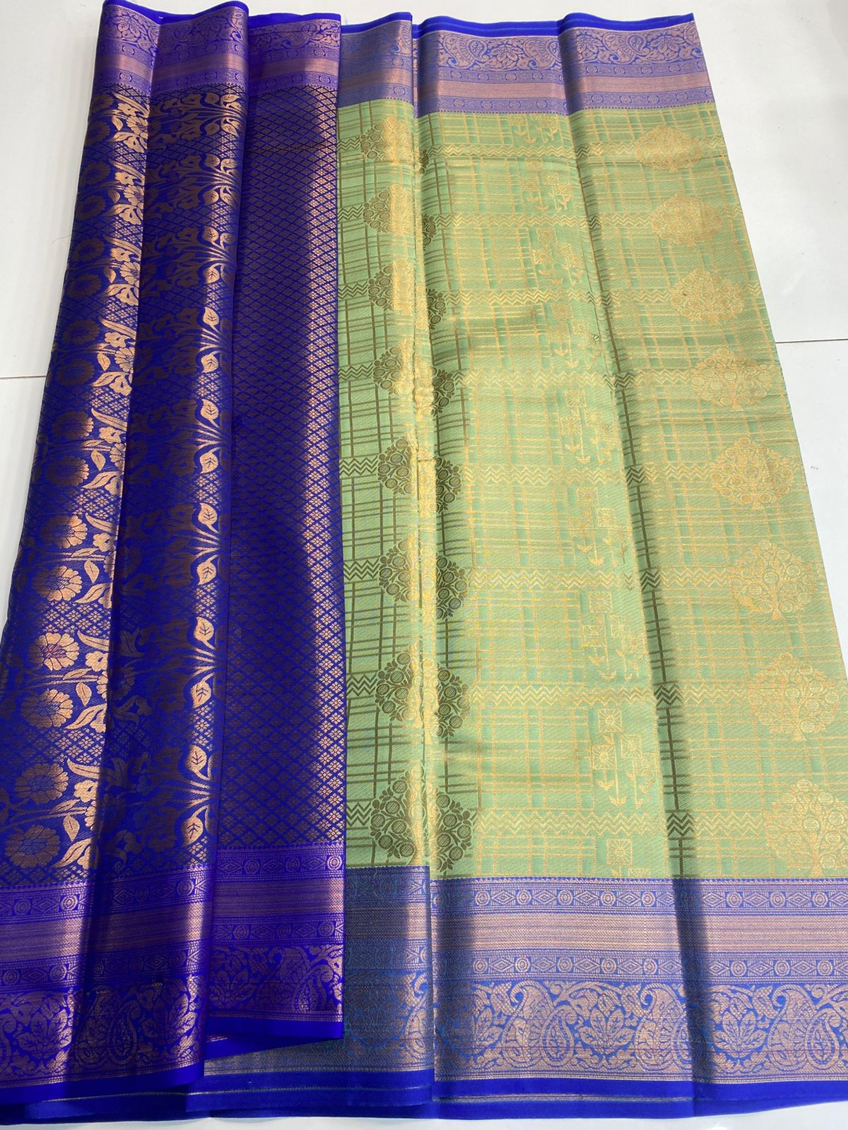 Semi Silk Broket Saree (3113F)