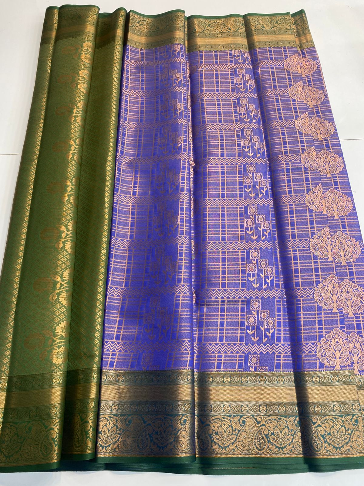 Semi Silk Broket Saree (3113F)